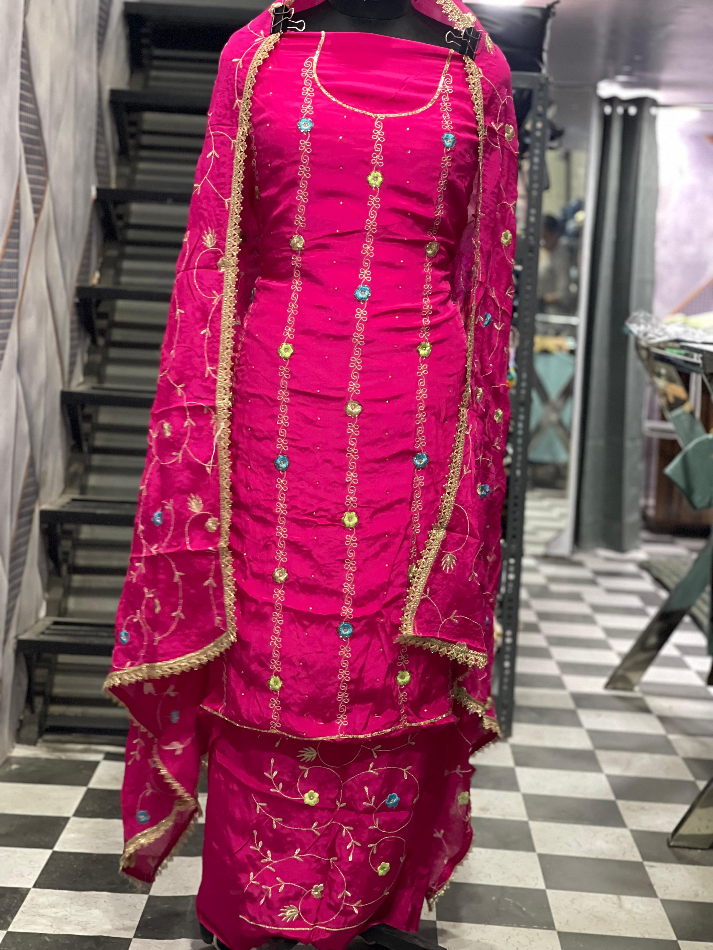  AC127 | Rani Shade | Creape Stuff | Thread With Hand Work | Jaggo  | Ring Cermony | Festivel 