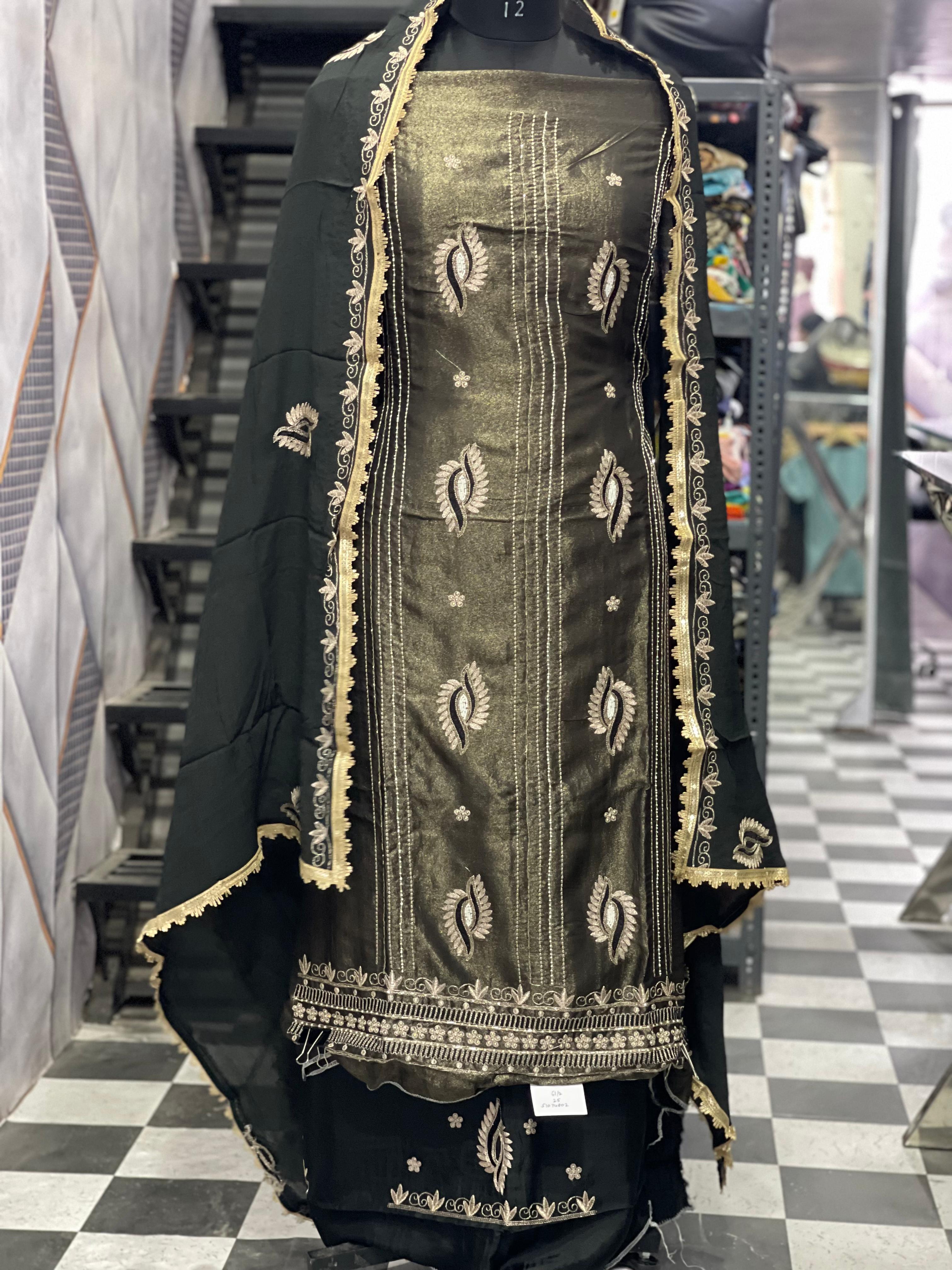  AC108 | Black Suit  | Shimmer Suit | Chanon Duppatta | Jaggo | Ring Cermony | Festivel 