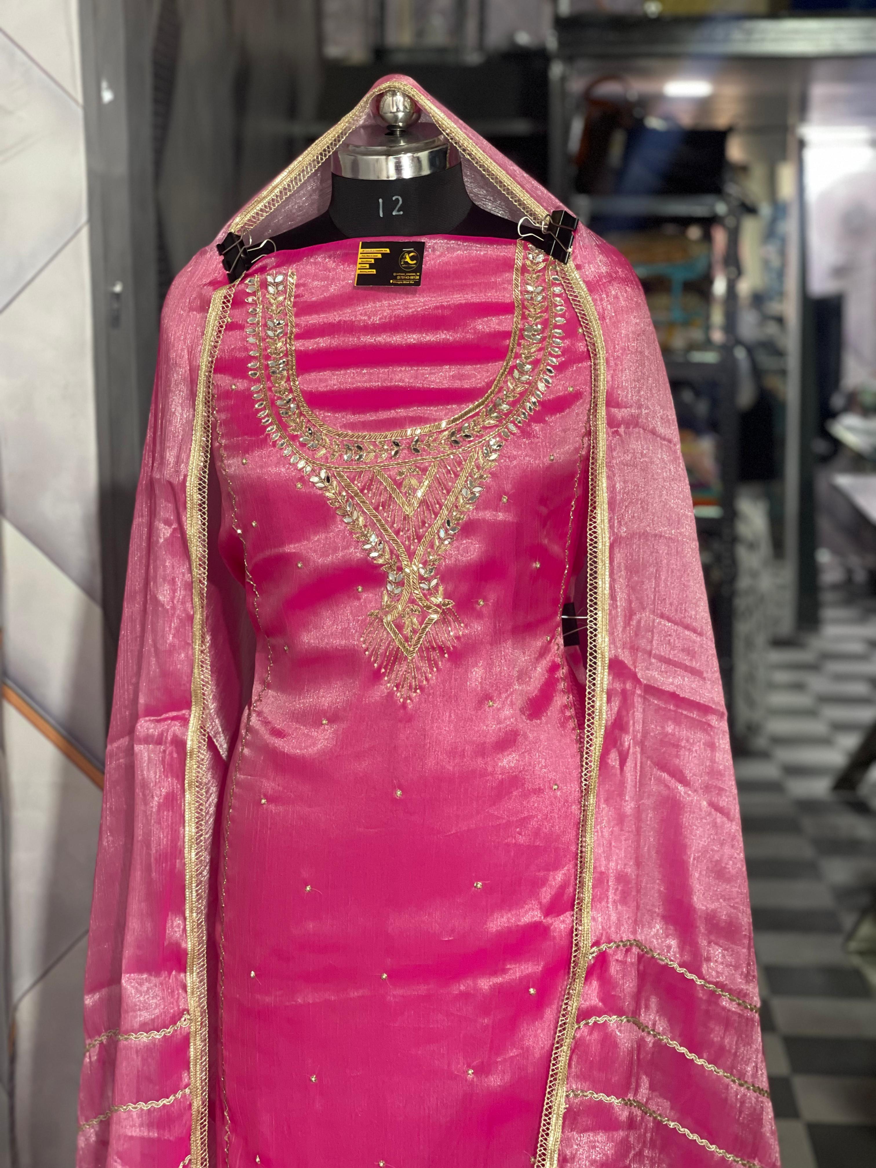  AC117 | Pink Suit || Zime-Cho || Creave Bottom || Hand Work || Party Suit || Jaggo Suit || Ring Ceremony 
