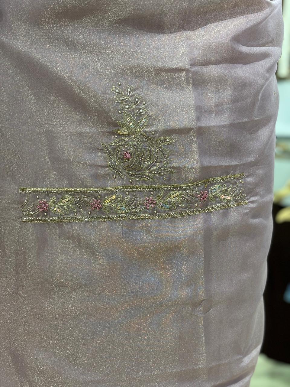 AC197 | Lavender Shade | Shimmer Fabric | Party Wear | Jaggo Wear | Ring Ceremony 