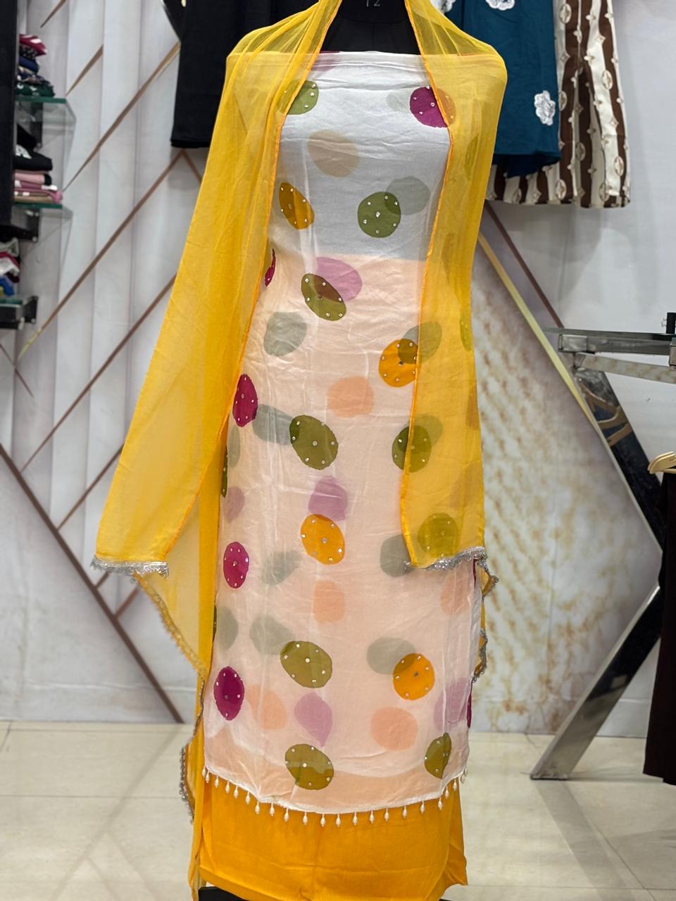 AC169 | Polka Dot Printed Suit | Festivel Suit | Jaggo  | Office Wear | Casual Suit | Party Wear 