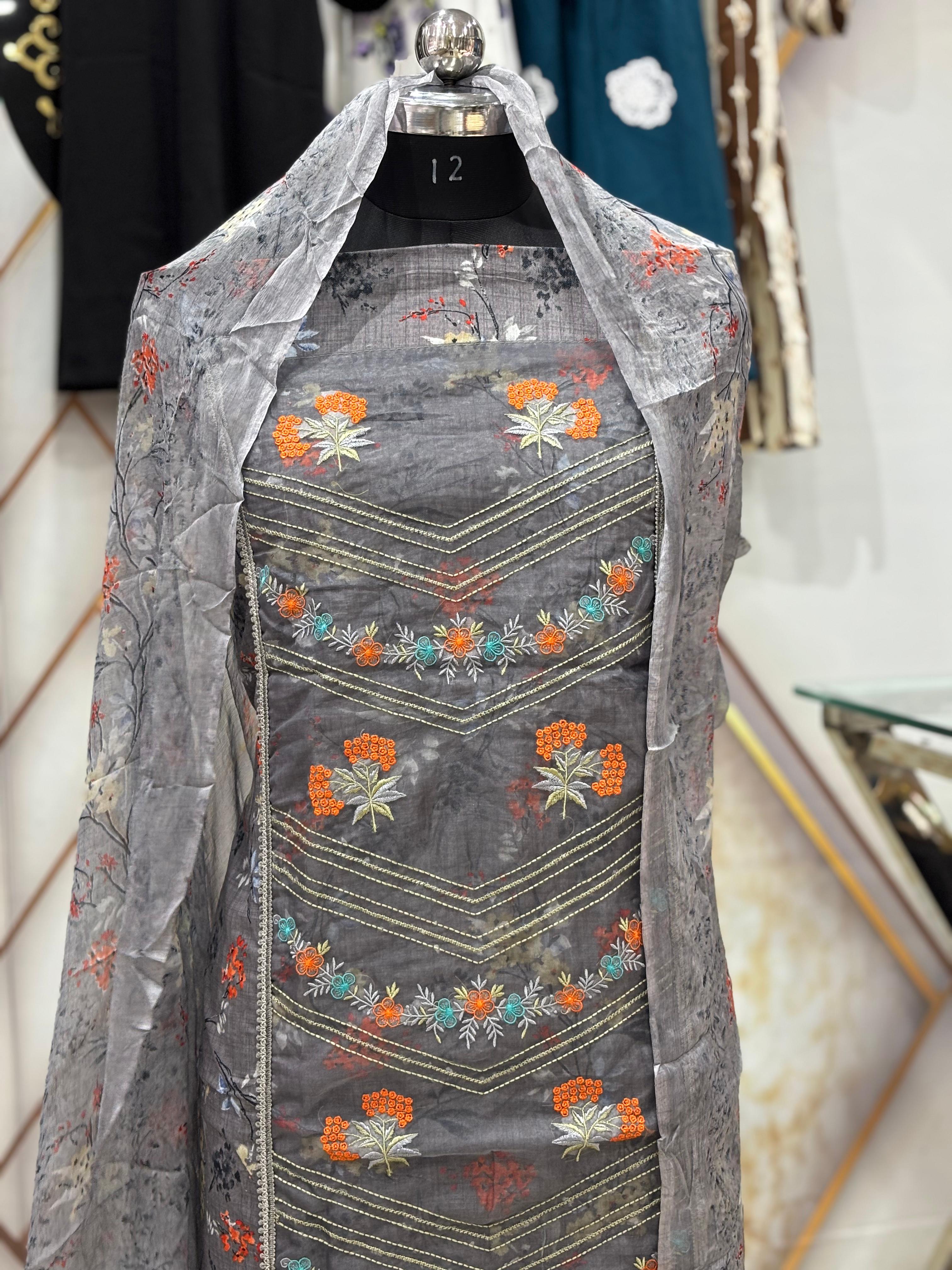 AC172 | Cotton Stuff | Grey Suit | Festivel Suit | Jaggo  | Office Wear | Casual Suit | Party Wear 