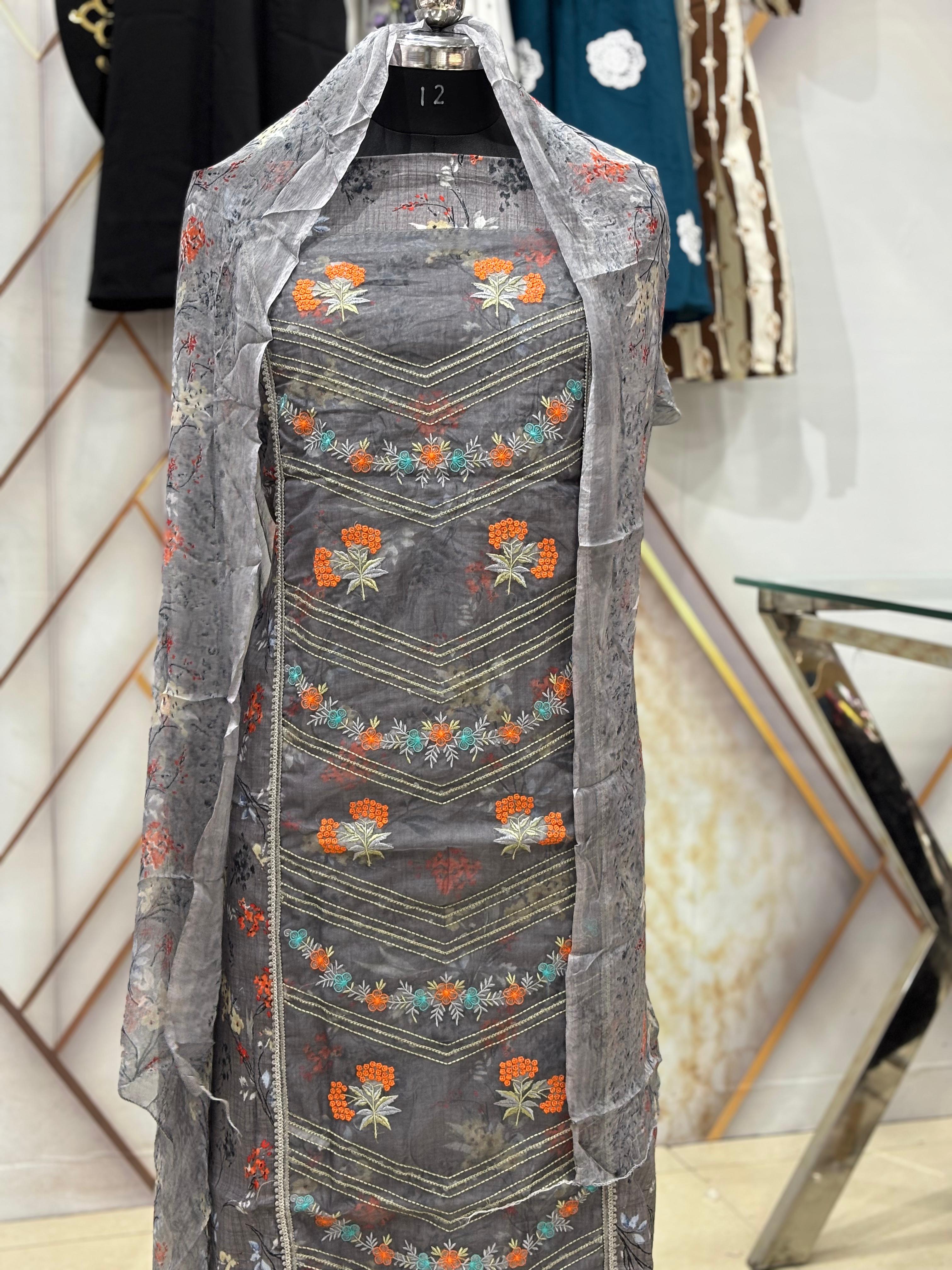 AC172 | Cotton Stuff | Grey Suit | Festivel Suit | Jaggo  | Office Wear | Casual Suit | Party Wear 