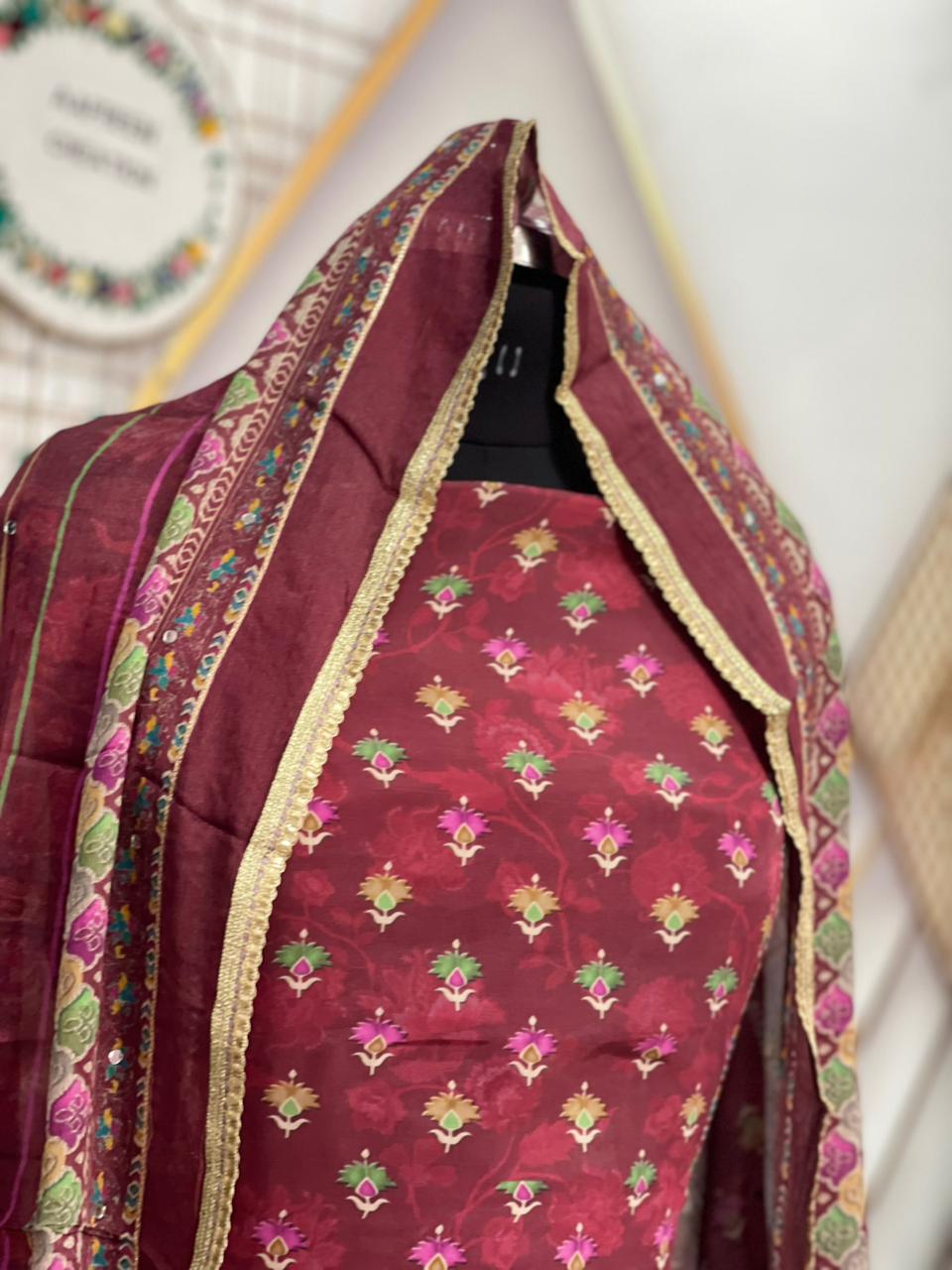 Arebiyan Silk | Printed Suit | Printed Duppatta | New Artical