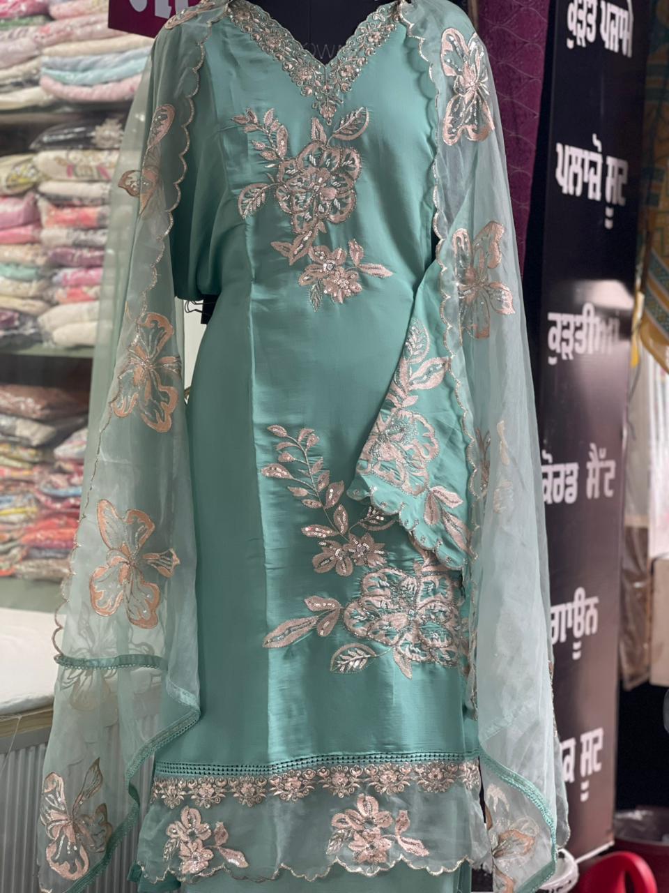 AC161 | Ferozi Suit || Festivel Suit | Jaggo  | Office Wear | Casual Suit | Party Wear 