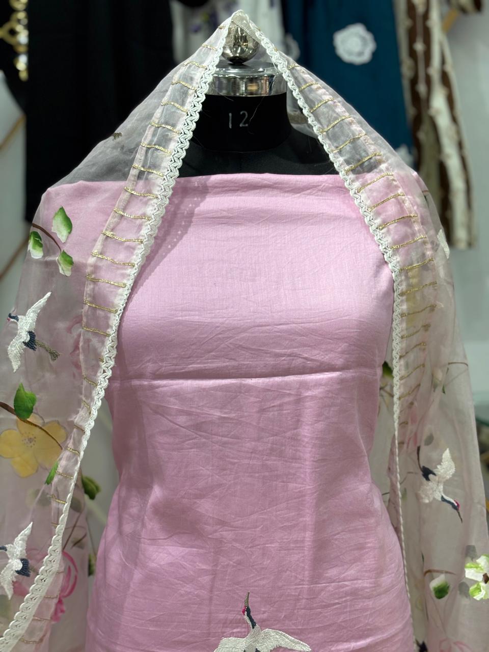 AC162 | Cotton Stuff |   Lavender Suit | Festivel Suit | Jaggo  | Office Wear | Casual Suit 