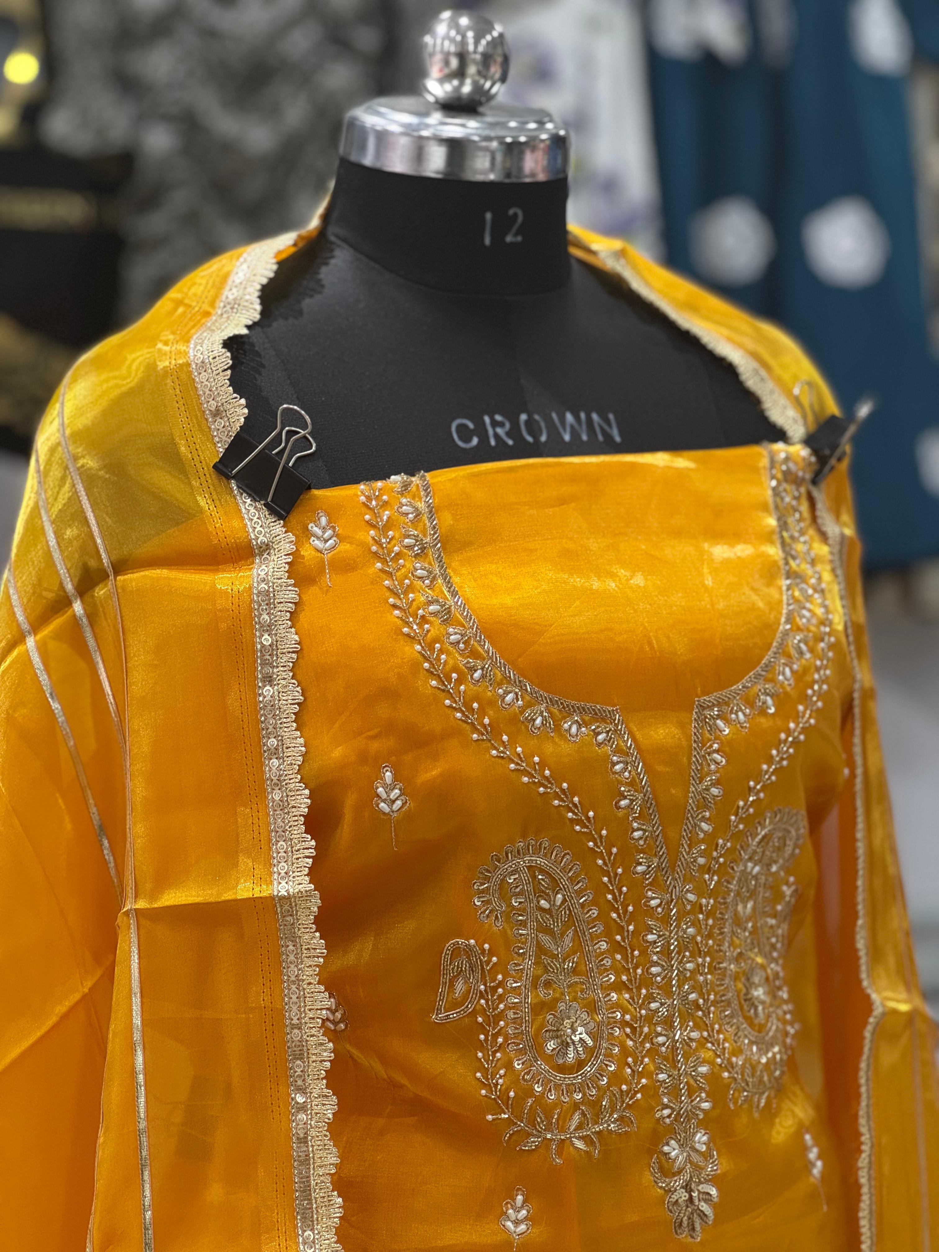 AC193 | mustard Shade Suit | Shimmer Stuff | Jaggo  Wear | Party Wear | Wedding Suit
