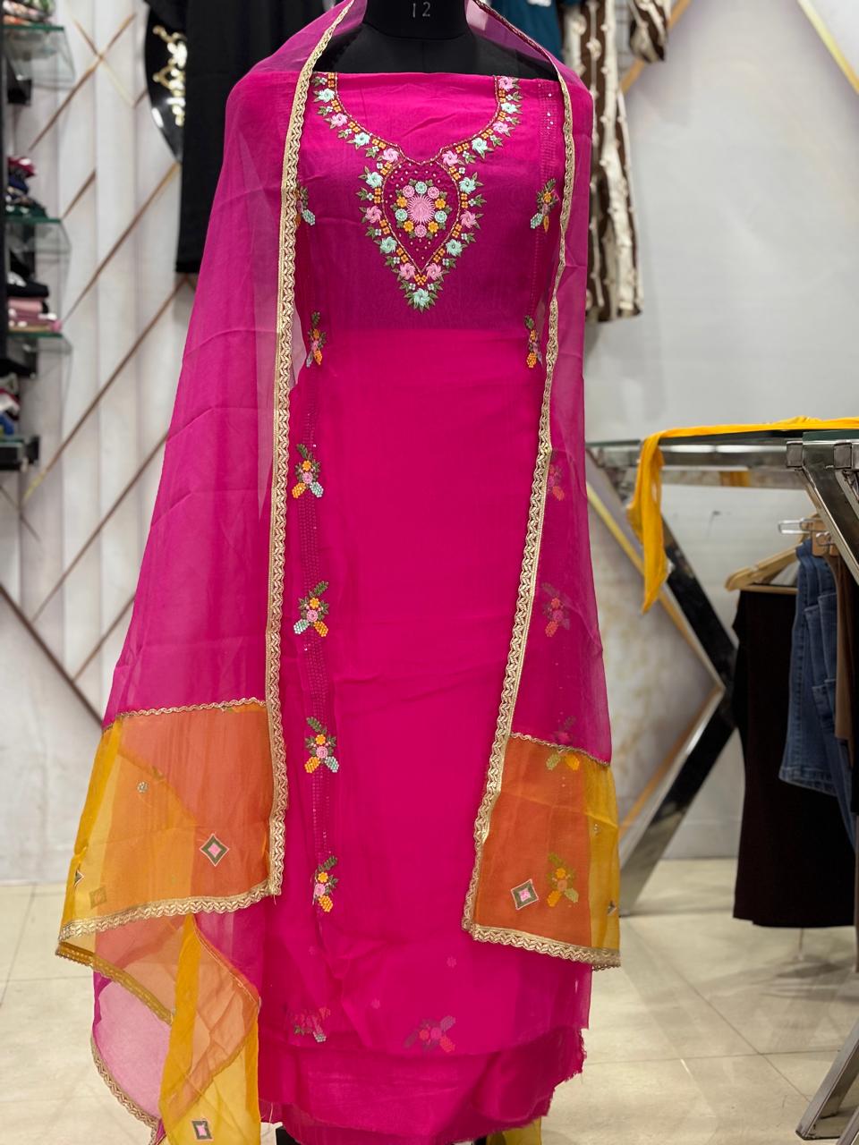 AC168 | Pink Salwar Suit | Festivel Suit | Jaggo  | Office Wear | Casual Suit | Party Wear 