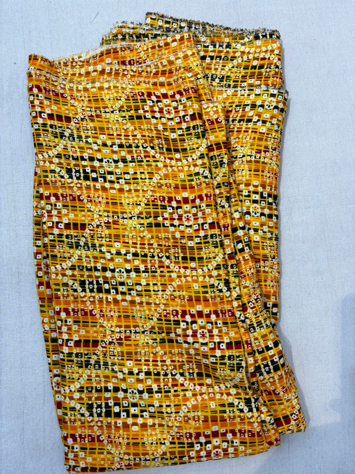 AC228 || Traditional Red Bandhani Fabric | Daily Wear | Causal Wear | Feona Stuff | Rajshatani Print