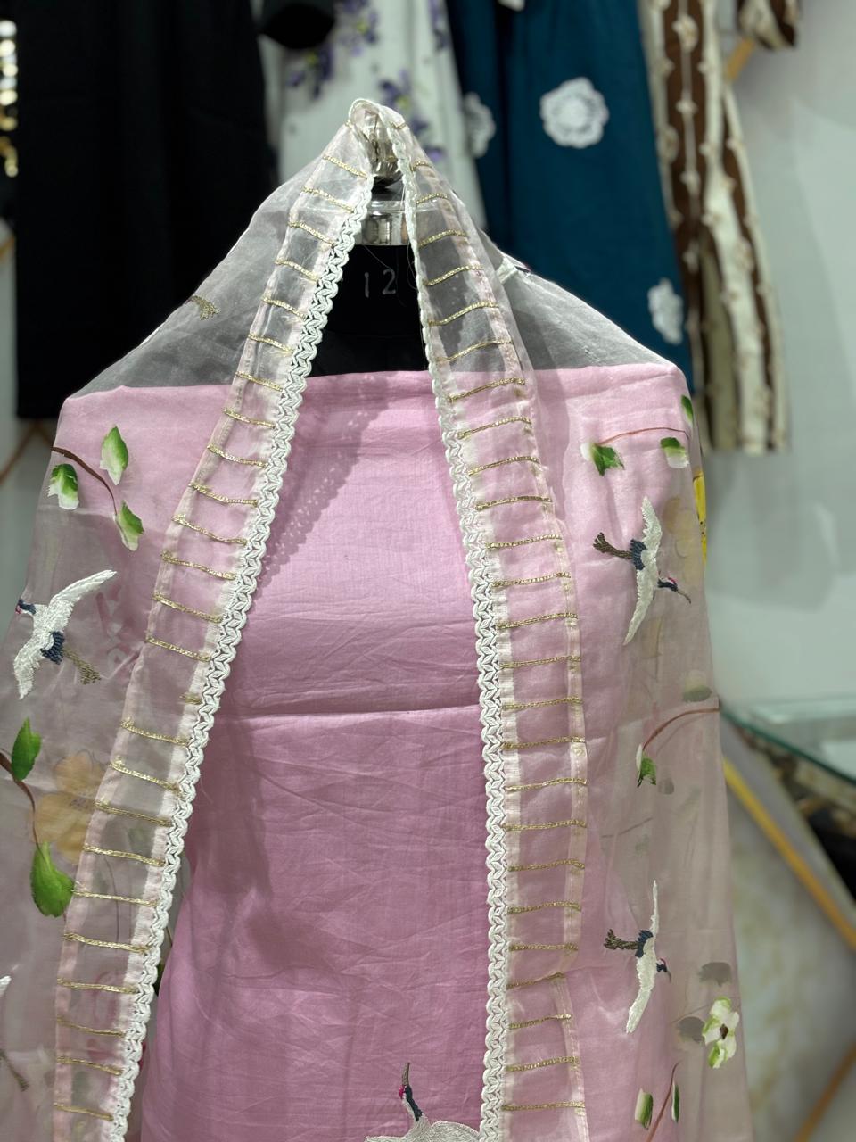 AC162 | Cotton Stuff |   Lavender Suit | Festivel Suit | Jaggo  | Office Wear | Casual Suit 