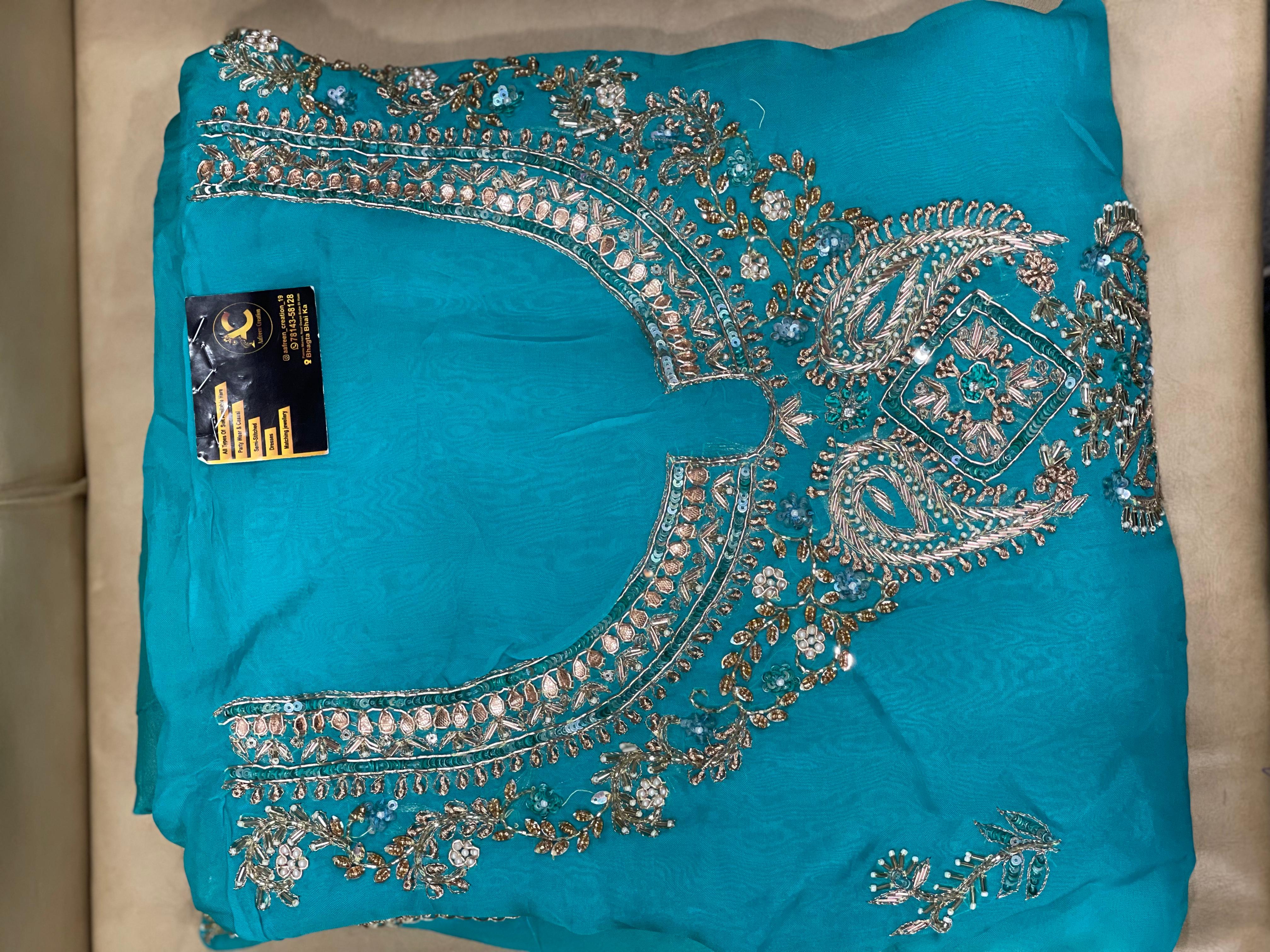  AC135 | Coffee Color Shade | Orginza Stuff | Hand Work | Jaggo | Party Wear | Festivel | Casual Wear 