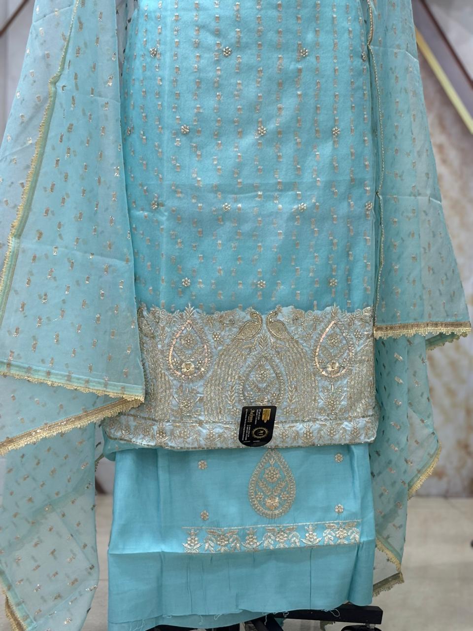 AC152 | Blue Suit Set | Orginza Stuff | Festivel Suit | Jaggo  | Office Wear | Casual Suit 