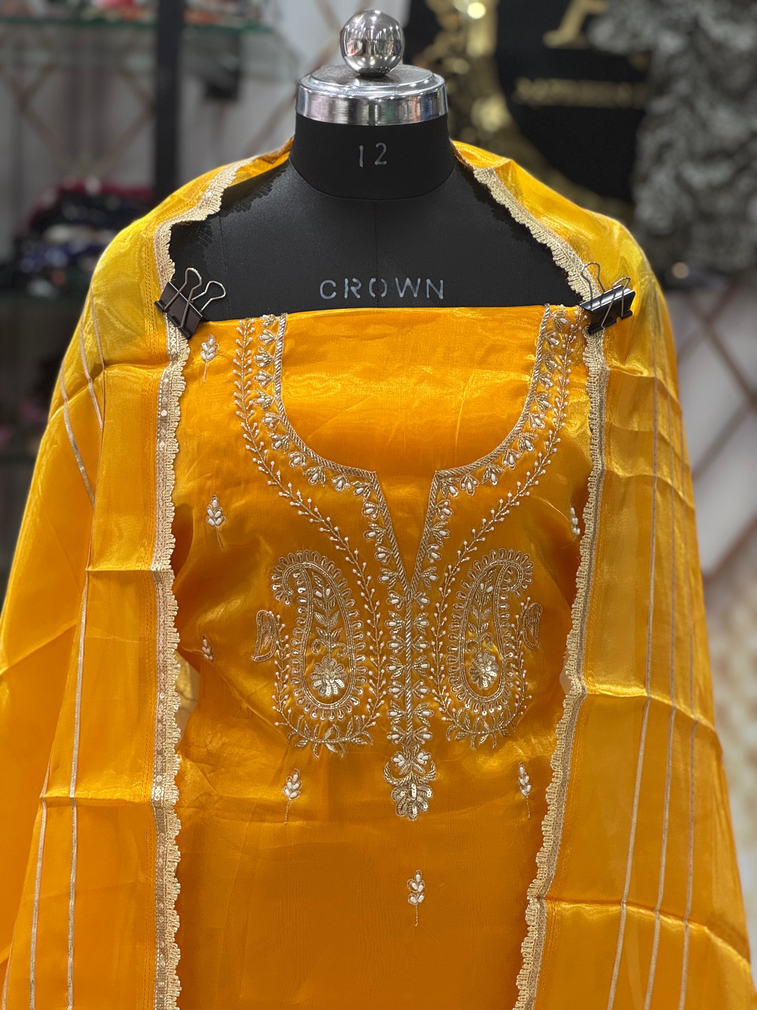 AC193 | mustard Shade Suit | Shimmer Stuff | Jaggo  Wear | Party Wear | Wedding Suit