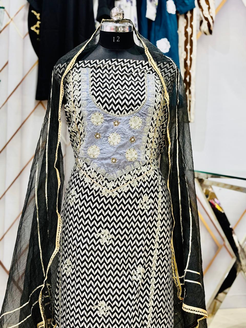 AC171 | Black and Silver Suit | Festivel Suit | Jaggo  | Office Wear | Casual Suit | Party Wear 