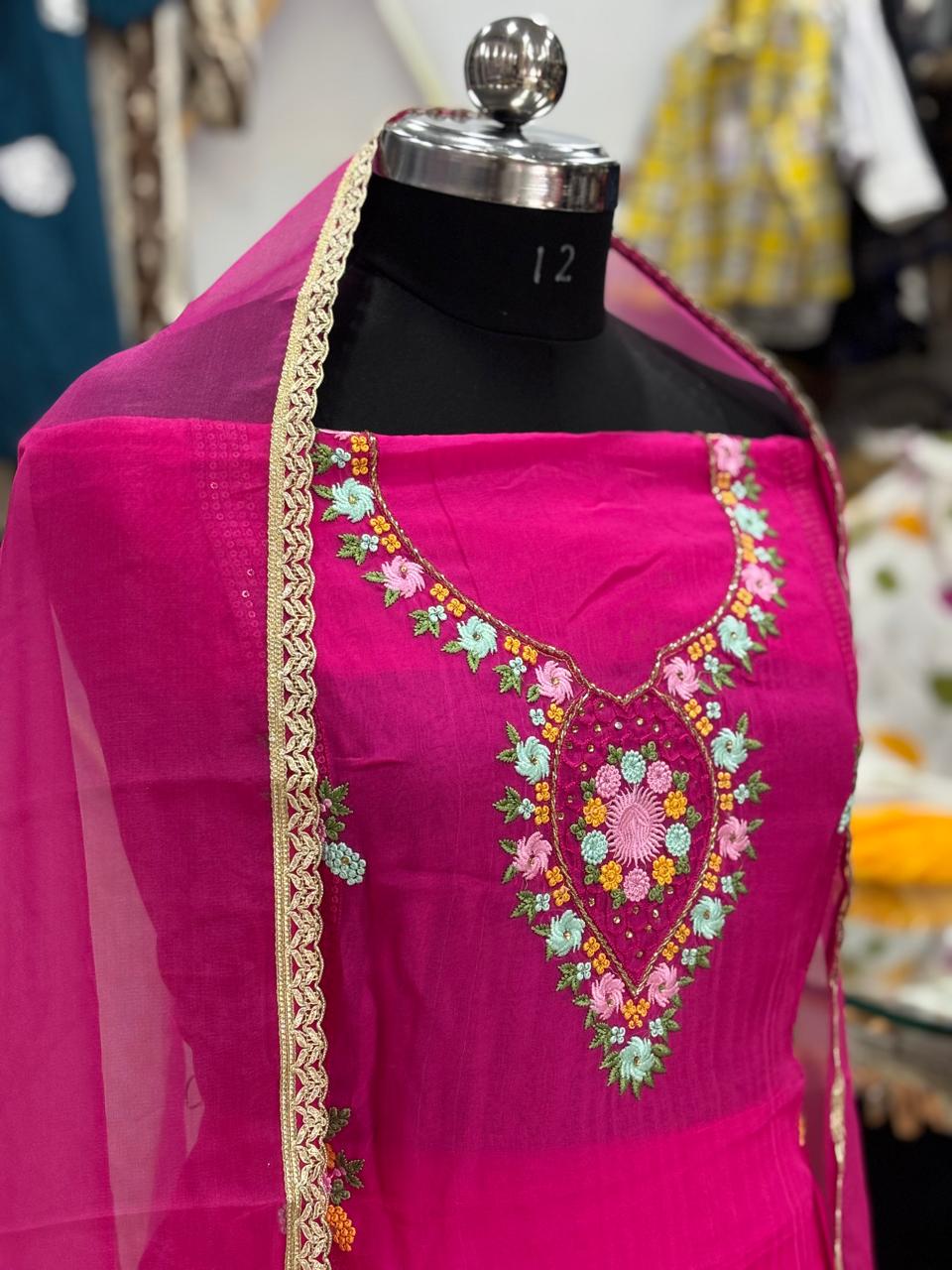 AC168 | Pink Salwar Suit | Festivel Suit | Jaggo  | Office Wear | Casual Suit | Party Wear 