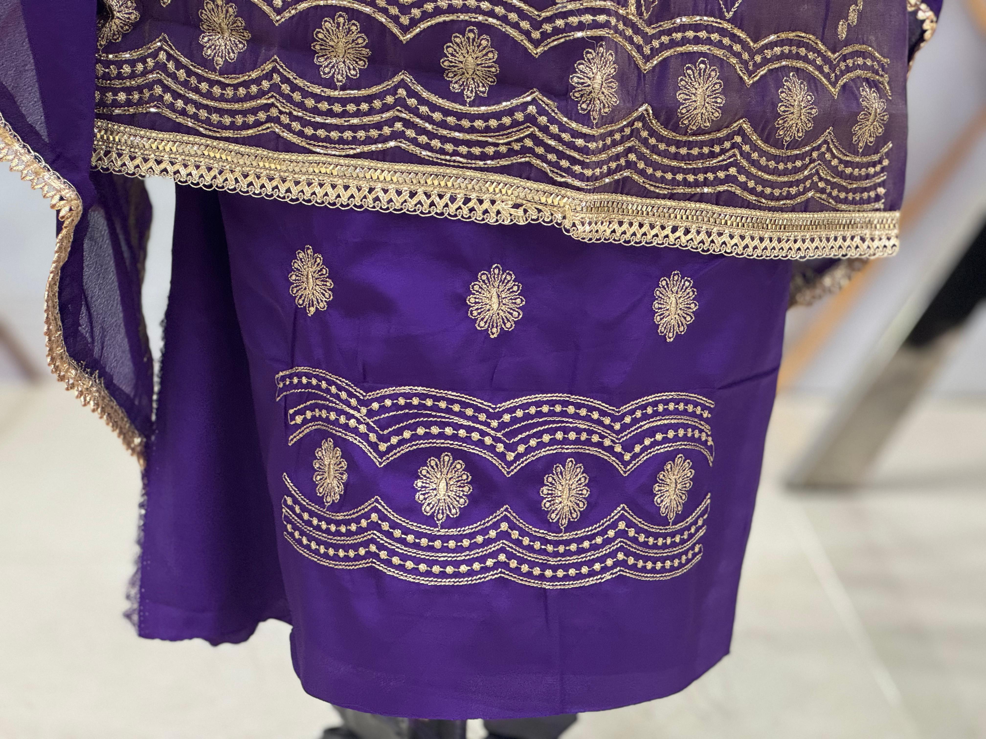 AC187 | Purple Shade | Shimmer Stuff | Party Waer Suit | Wedding Suit | Jaggo  | Ring Ceremony 