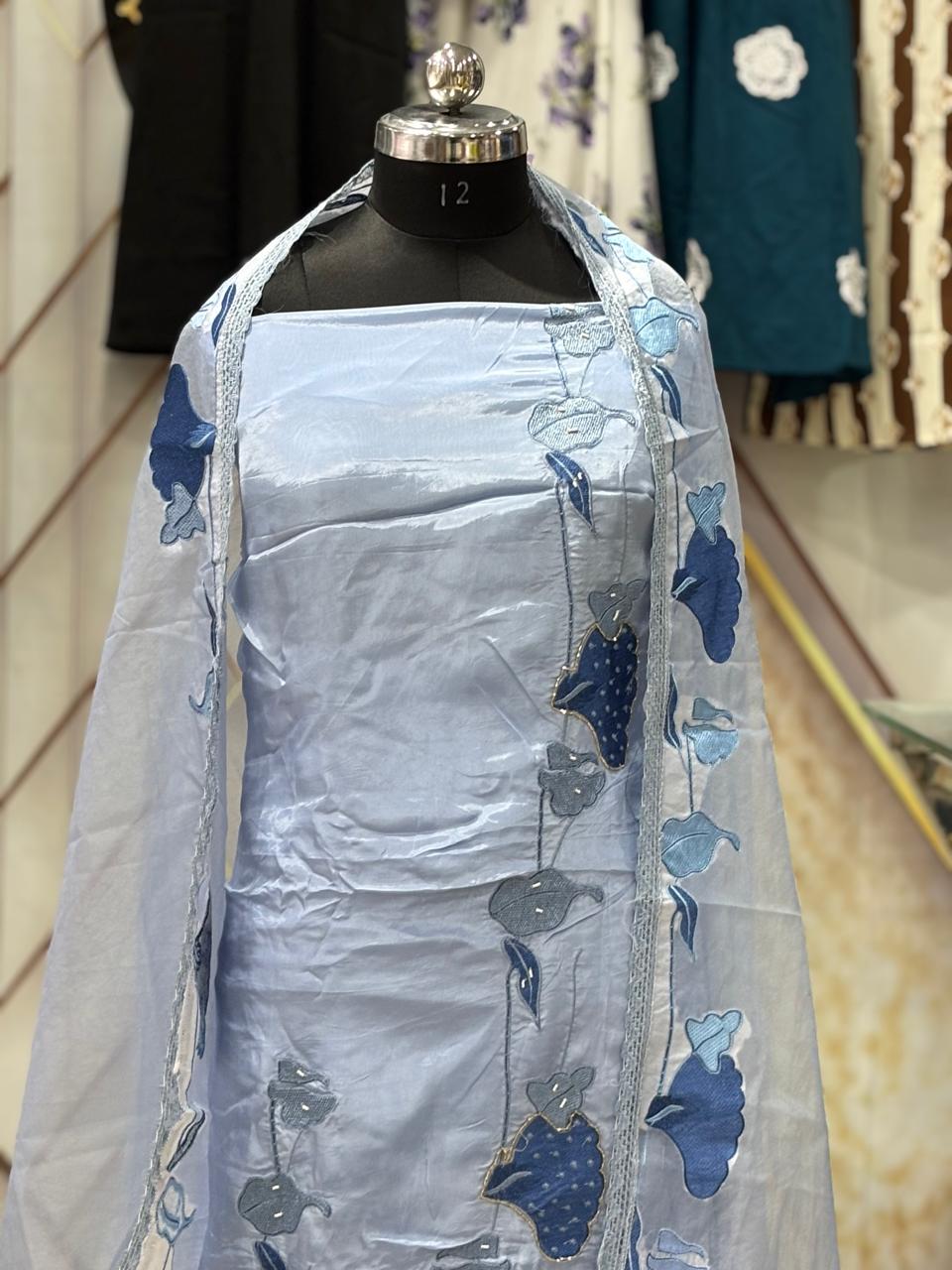 AC178 | Sky Blue Suit | Festivel Suit | Jaggo  | Office Wear | Casual Suit | Party Wear 