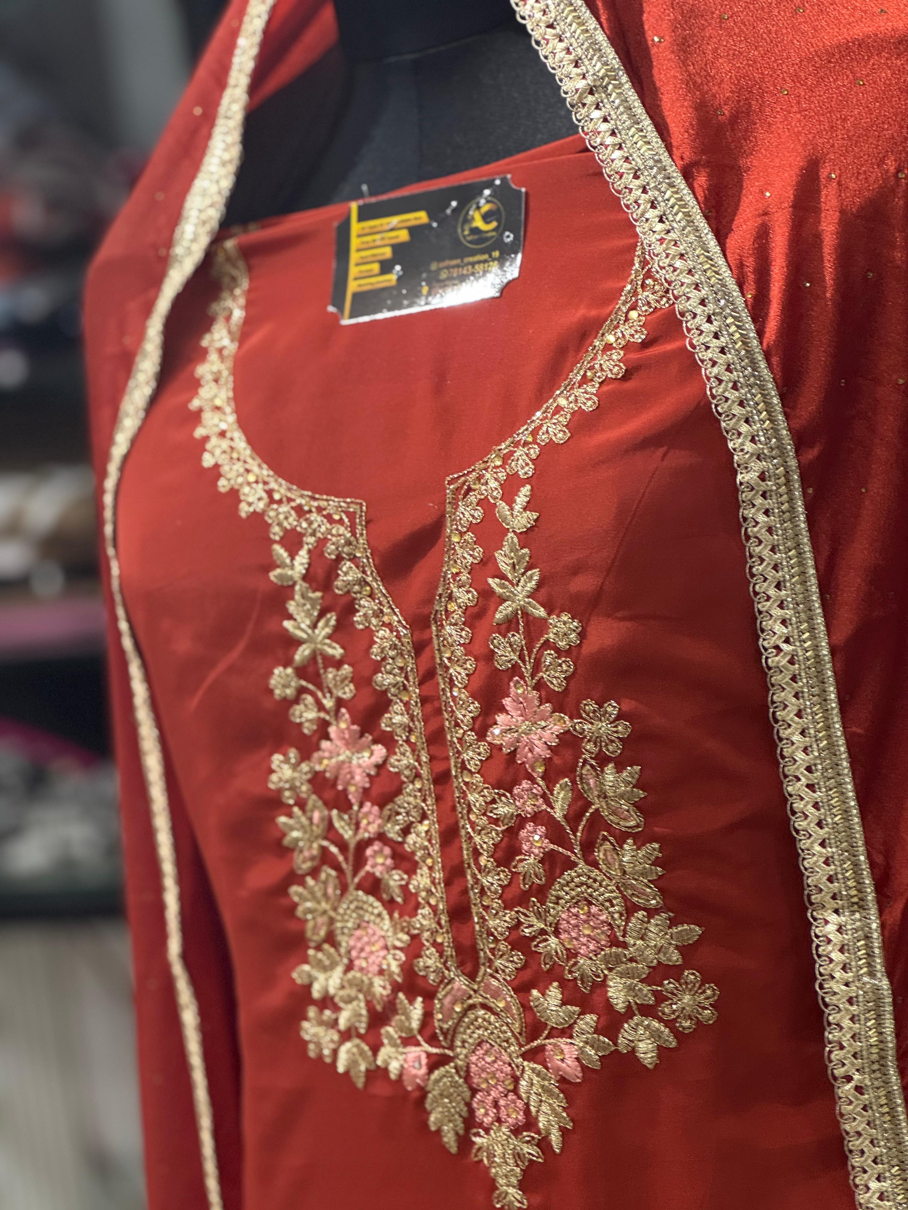 AC192 | Rust  Suit | Shimmer Stuff | Jaggo wear | Party Wear | Ring Ceremony | Wedding Suit 