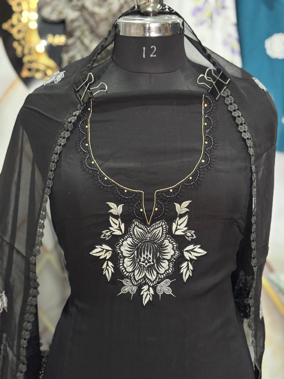 AC202 | Black Suit | Shimmer Fabric | Jaggo  Wear Suit | Party Wear | Festivel Suit 