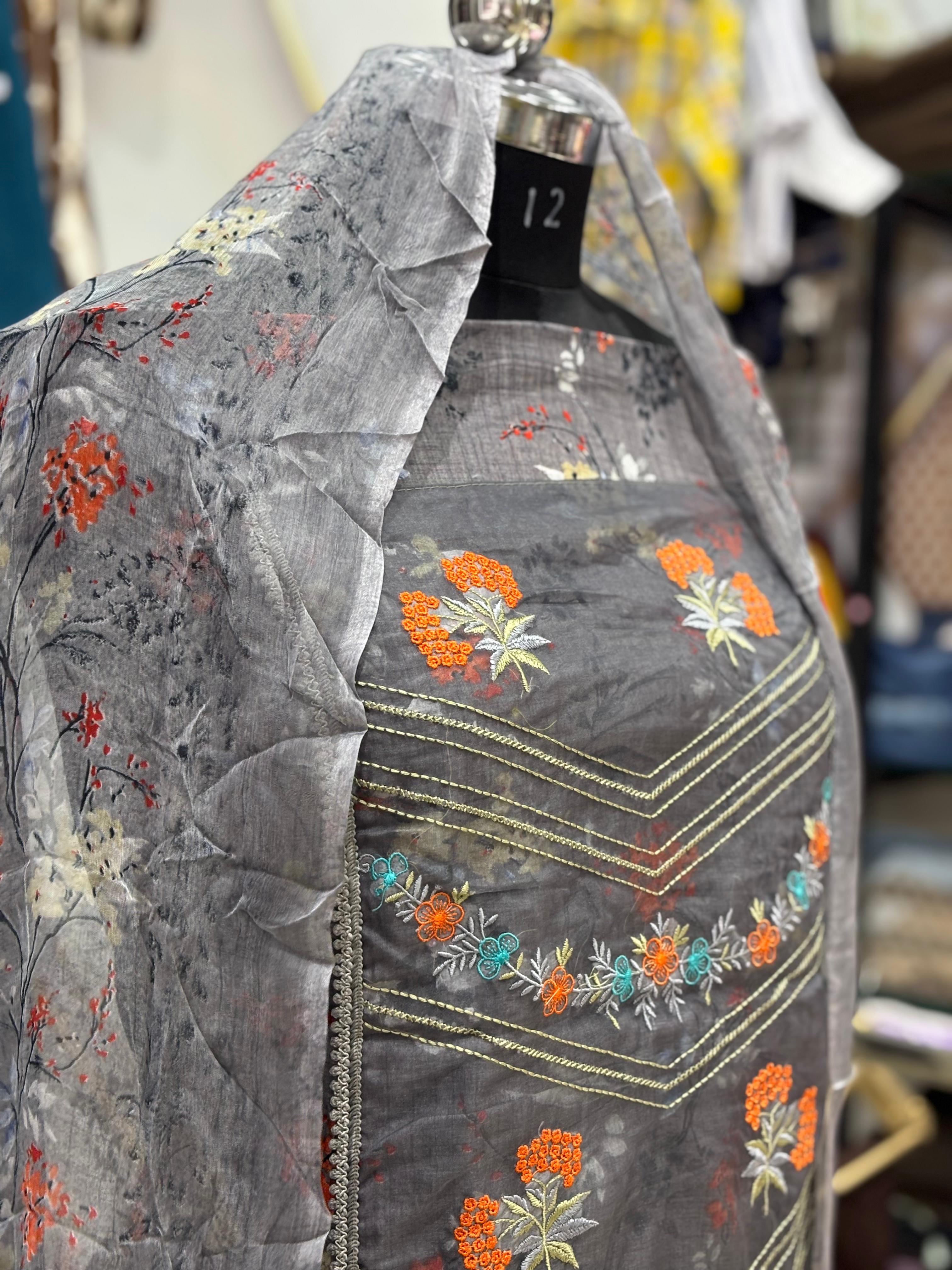 AC172 | Cotton Stuff | Grey Suit | Festivel Suit | Jaggo  | Office Wear | Casual Suit | Party Wear 