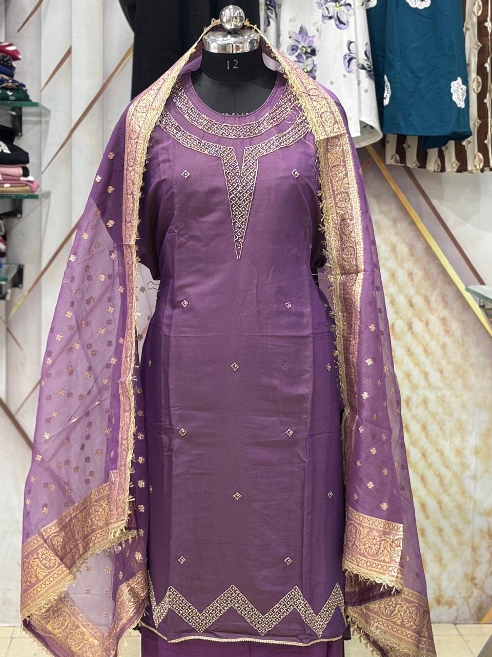 AC176 | Purple Salwar Suit | Festivel Suit | Jaggo  | Office Wear | Casual Suit | Party Wear 