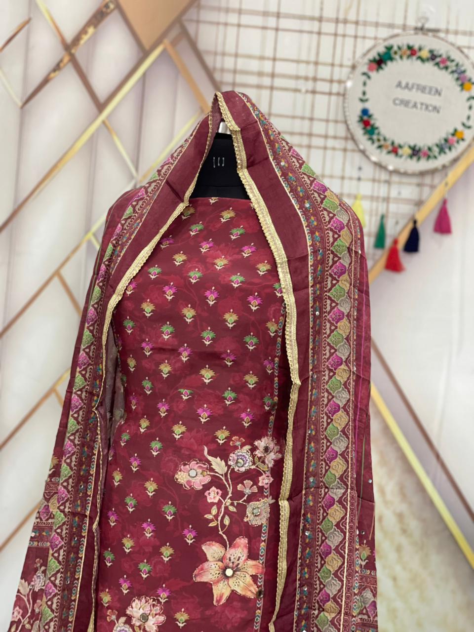 Arebiyan Silk | Printed Suit | Printed Duppatta | New Artical