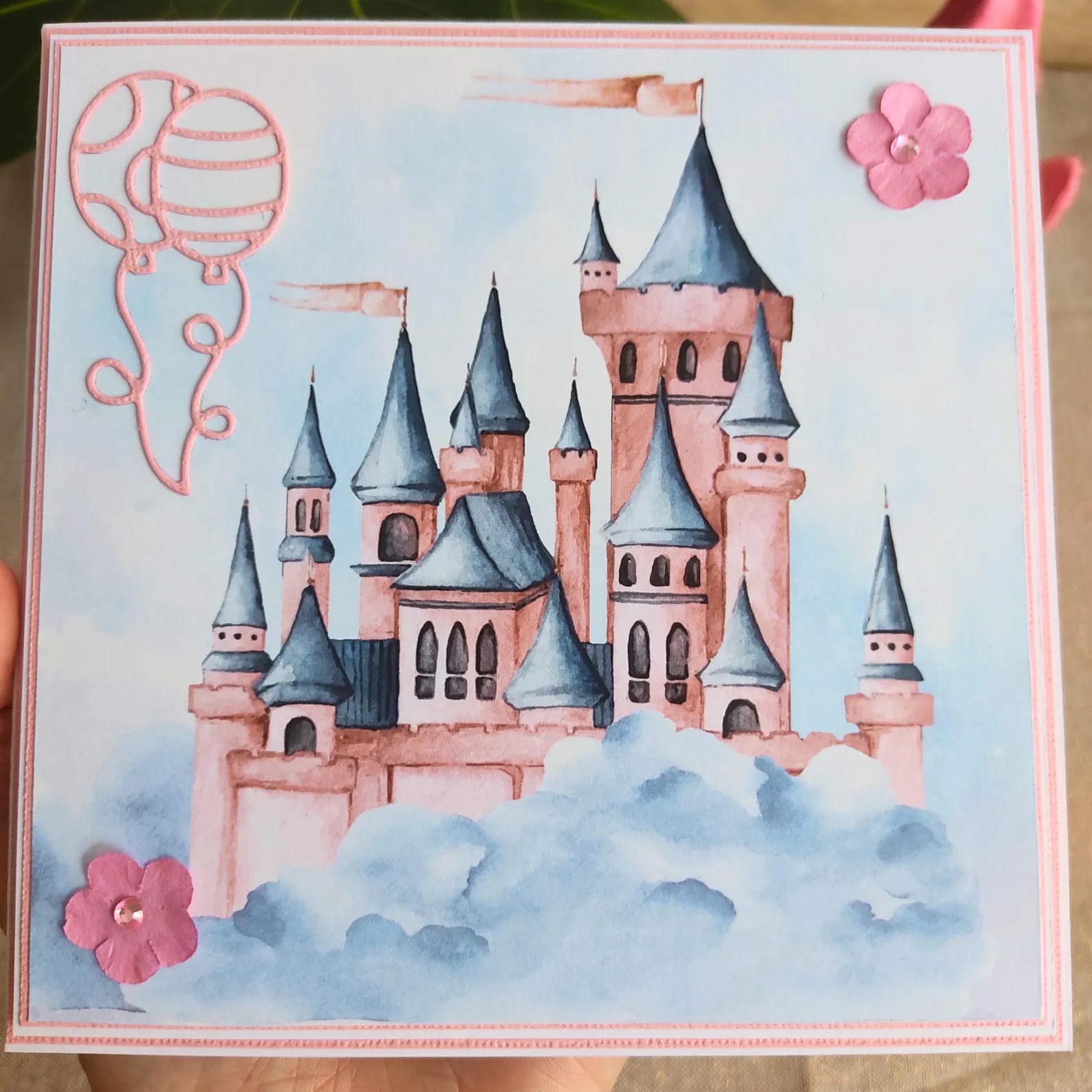 Carte anniversaire Château Magique personnalisée