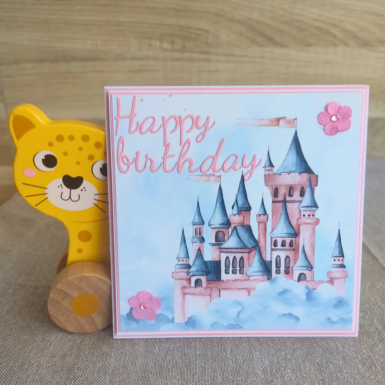 Carte anniversaire Château Magique personnalisée