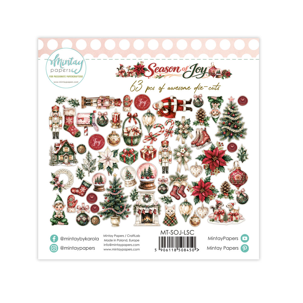 Mintay Papers - Collection Season of Joy - 63 die-cuts en papier
