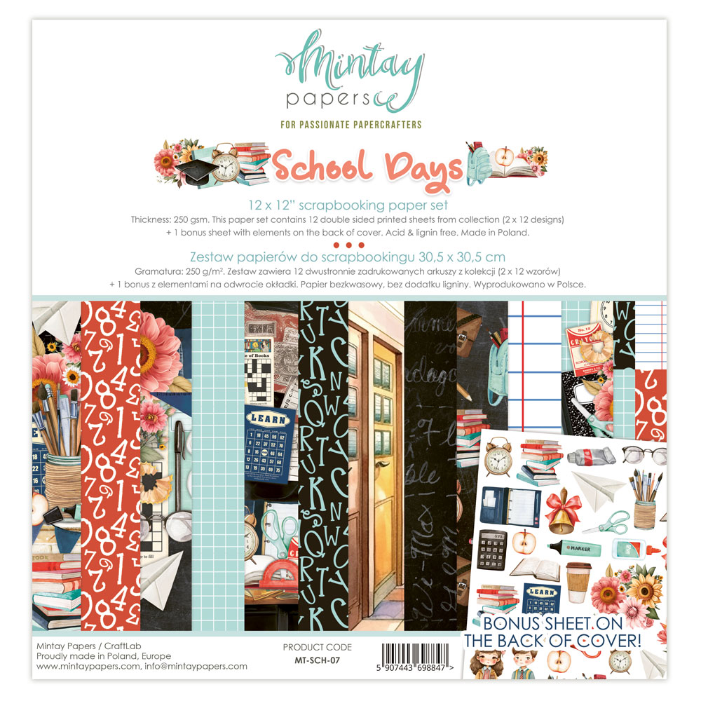 Mintay Papers - Collection School days - 30,5x30,5cm
