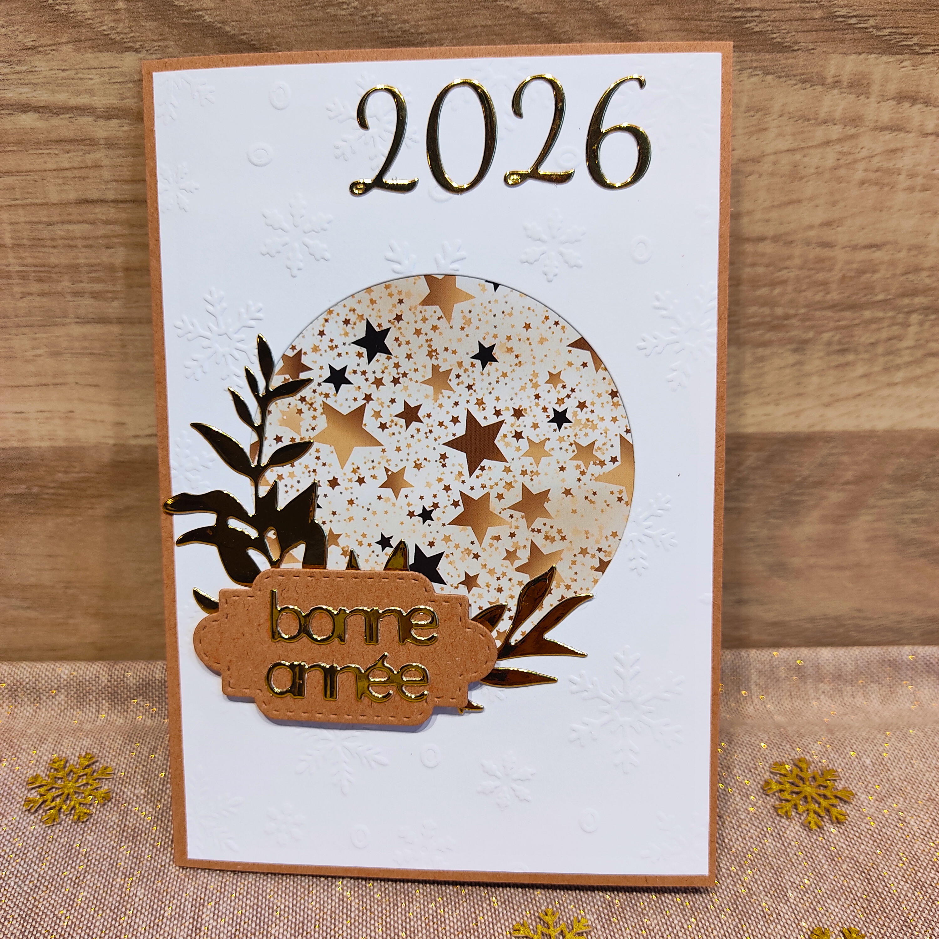 Carte de vœux élégante et chic "Étoiles" - Avec enveloppe