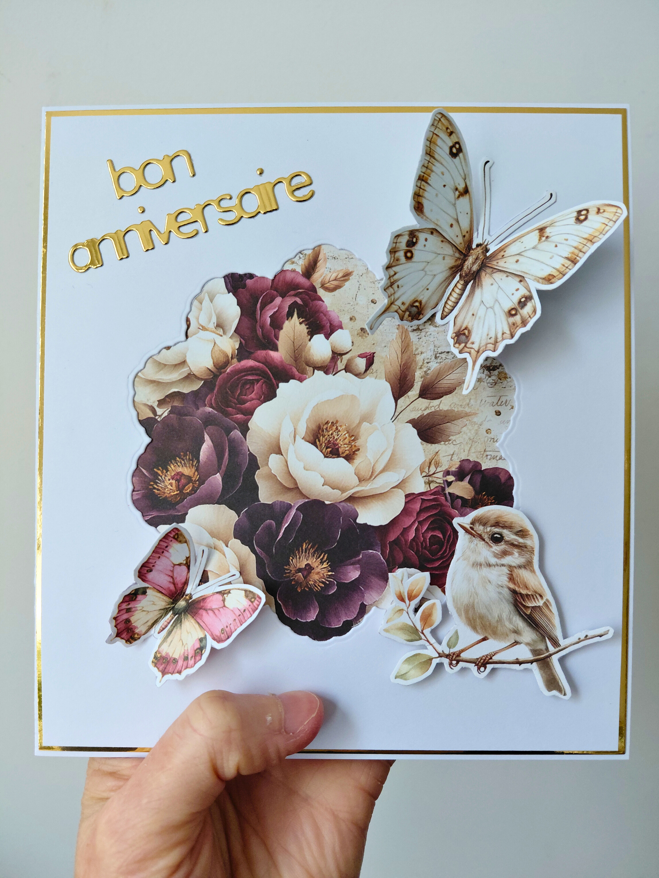 Carte d'anniversaire pop-up "Vive le Printemps"