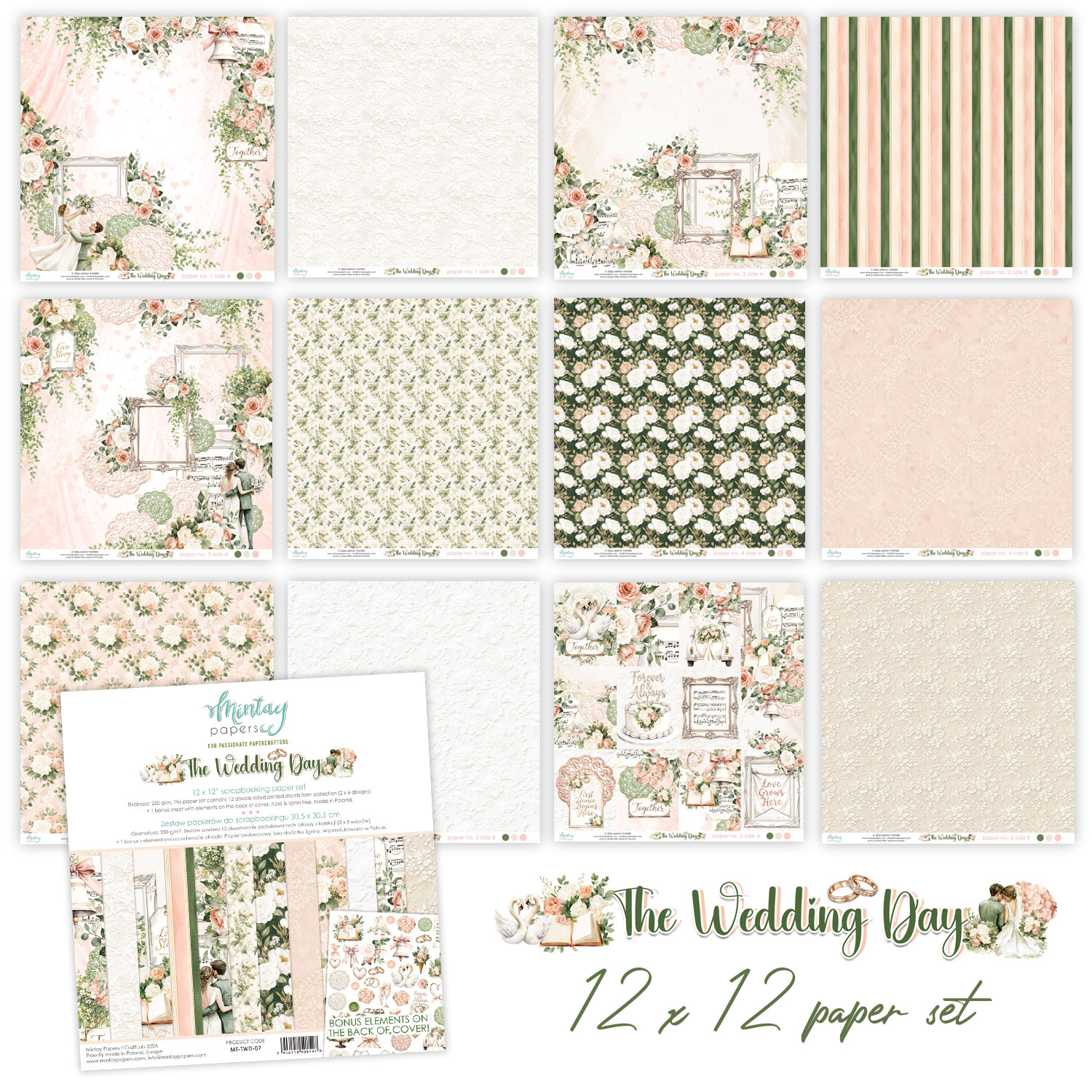 Mintay Papers - Collection The wedding day - 20,3x20,3cm
