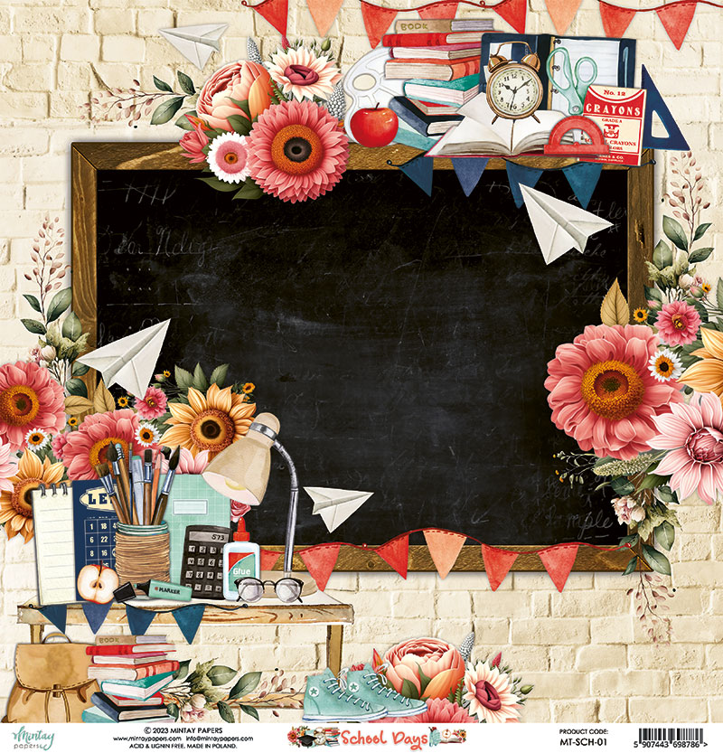 Mintay Papers - Collection School days - 30,5x30,5cm