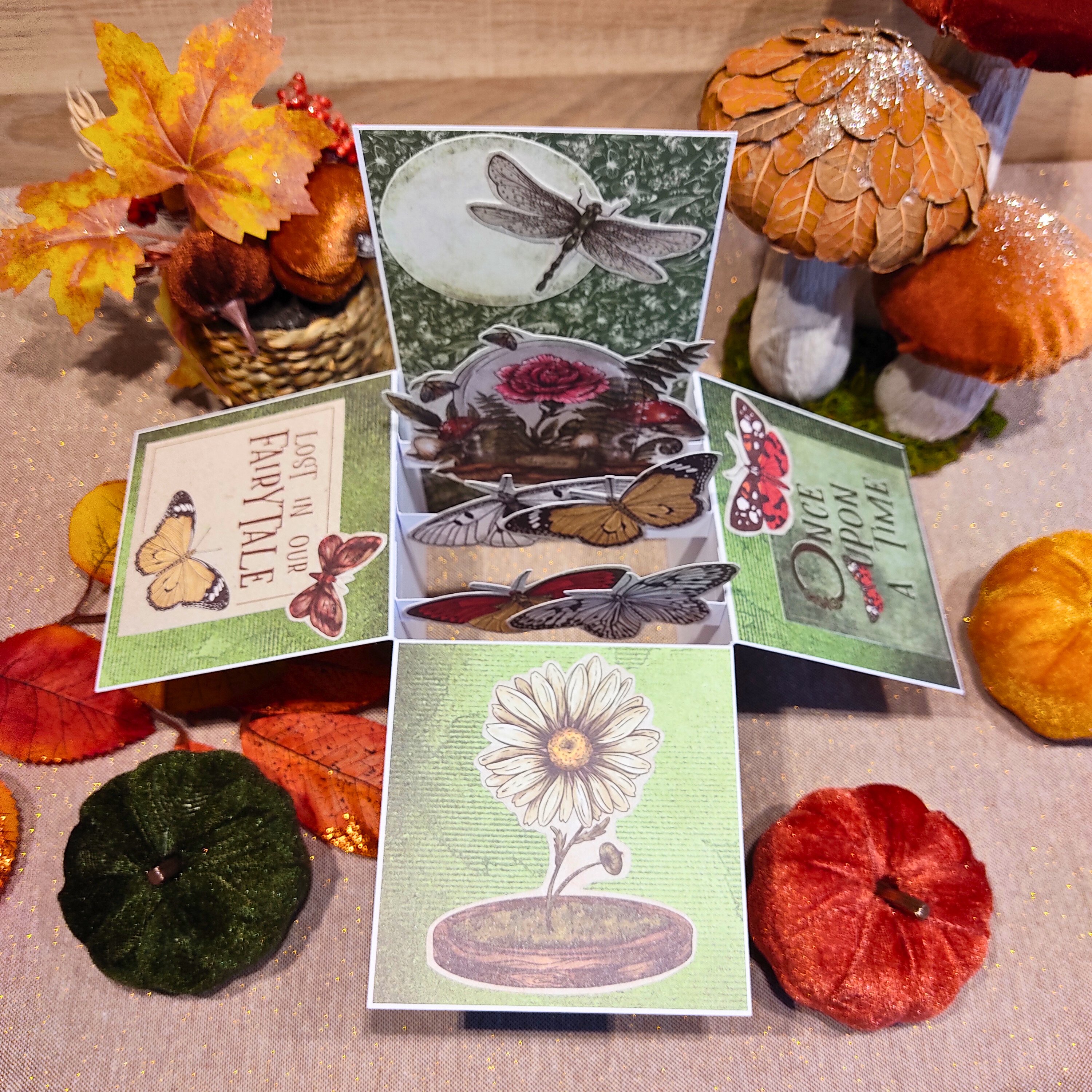 Carte de Voeux pop-up "Balade au jardin botanique"