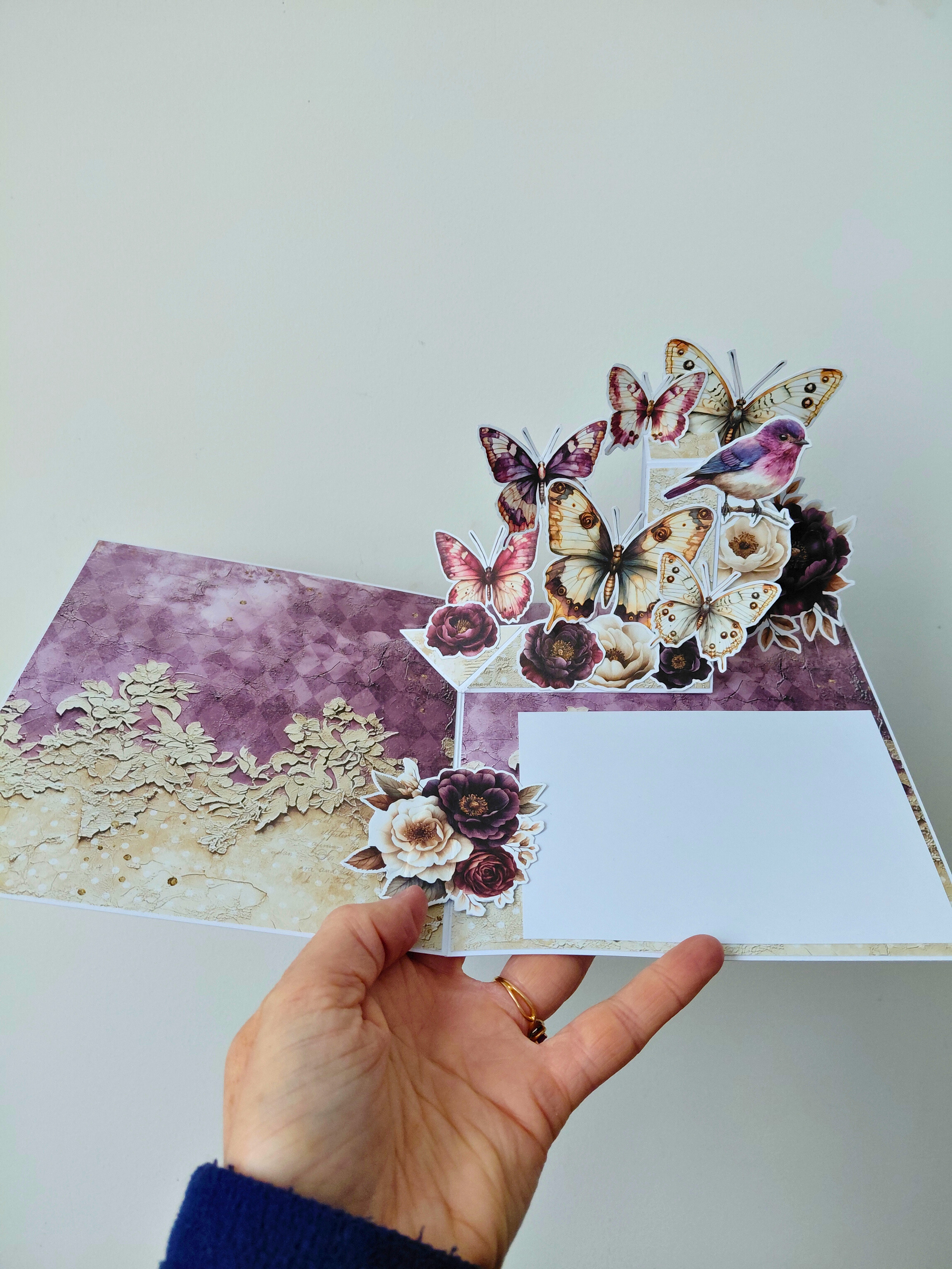 Carte d'anniversaire pop-up "Vive le Printemps"