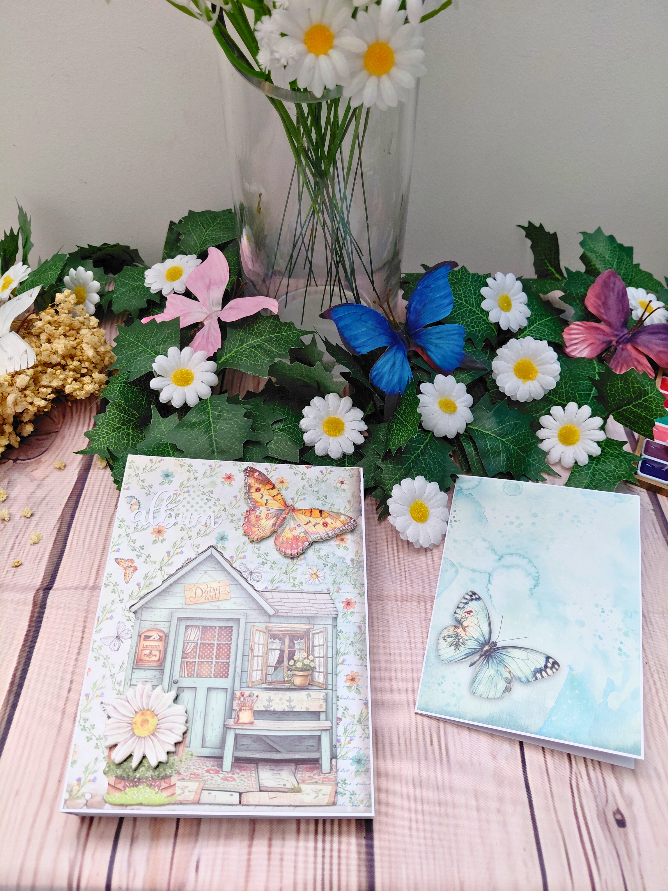 Kit de Scrapbooking - Mini album photos accordéon "Daisy Art" - 11 photos minimum