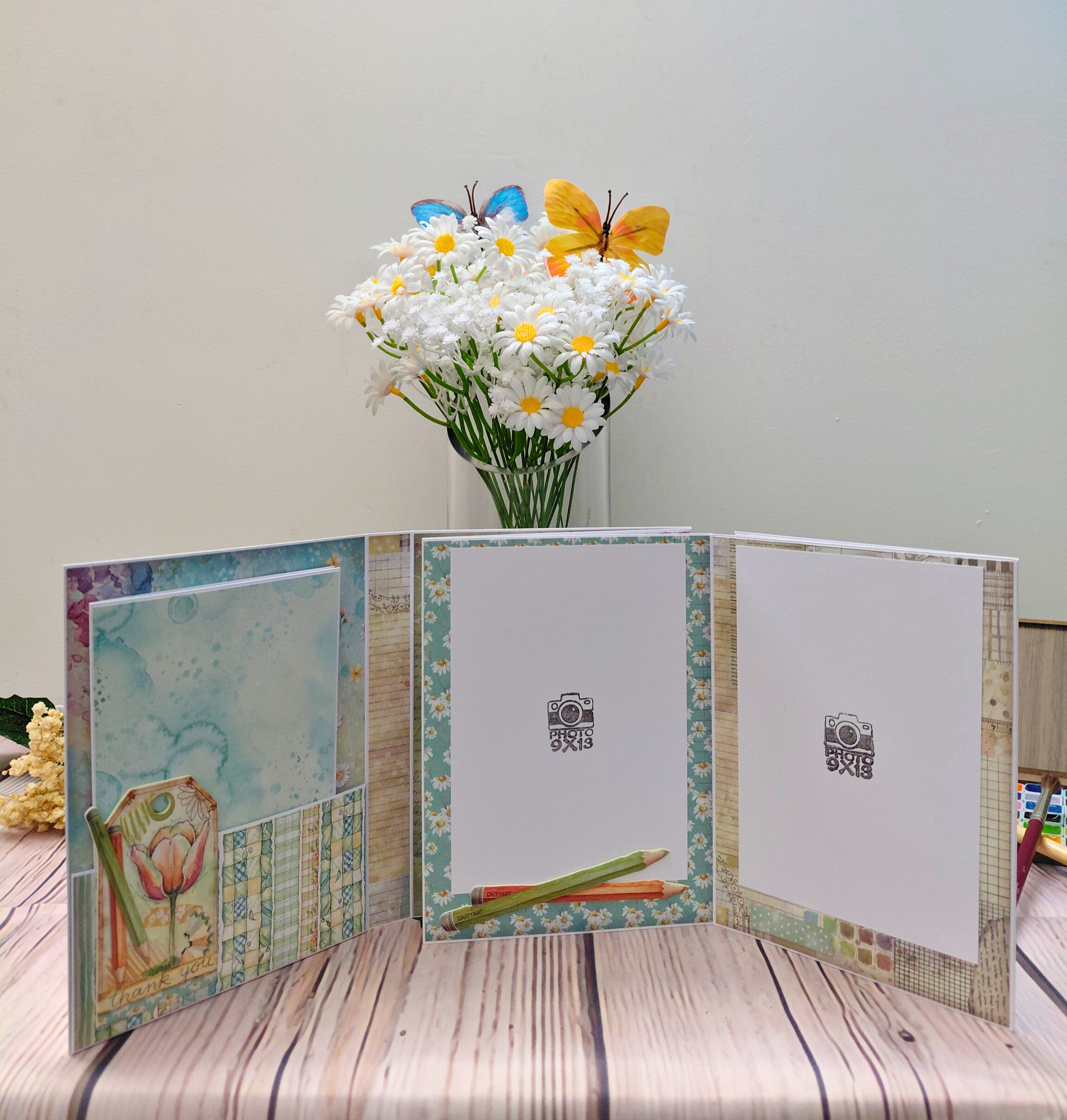 Mini Album Photos Accordéon "Daisy Art" - 11 photos minimum