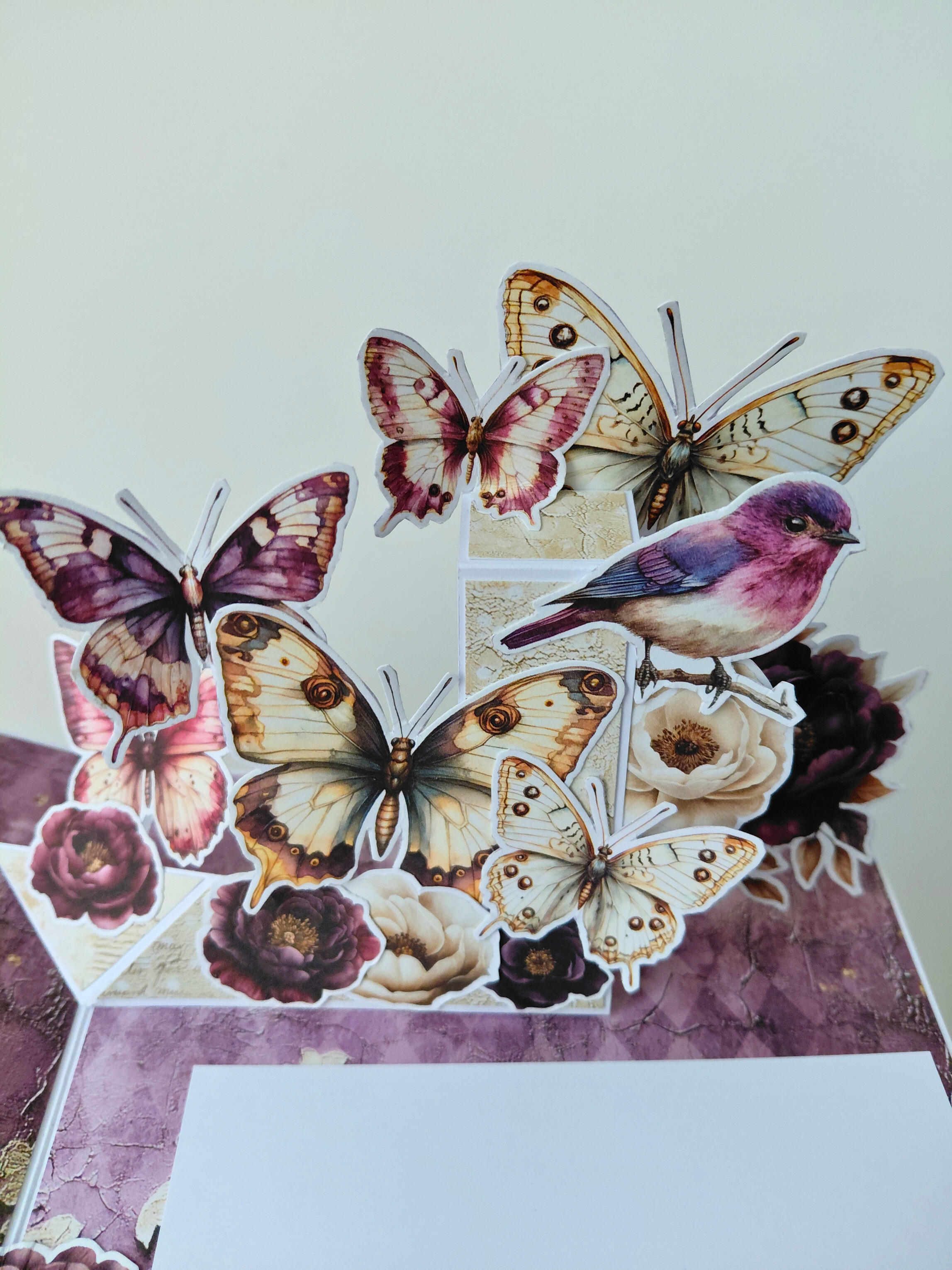 Carte d'anniversaire pop-up "Vive le Printemps"