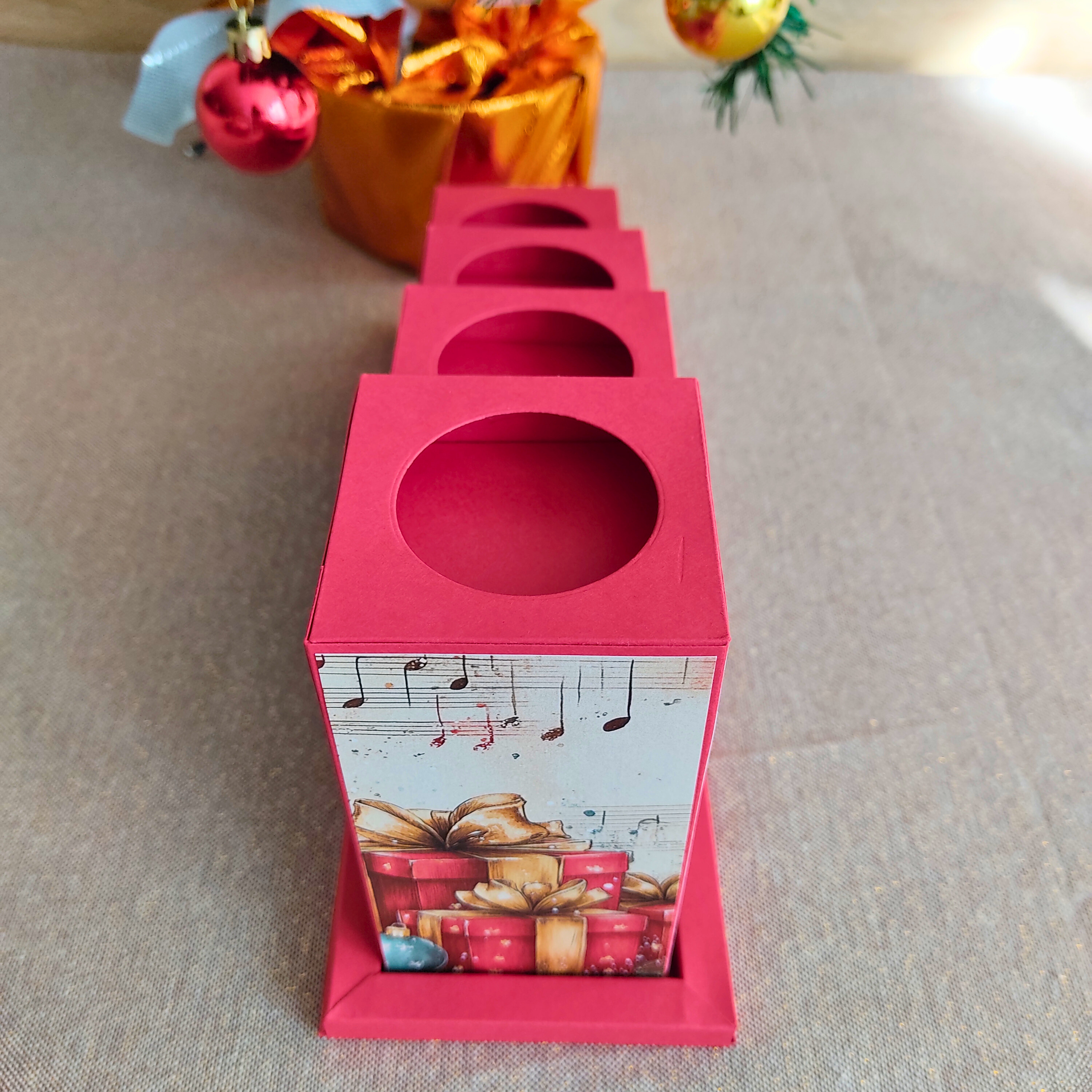 Bougeoir porte-bougies de Noël - Modèle Bonhomme de neige