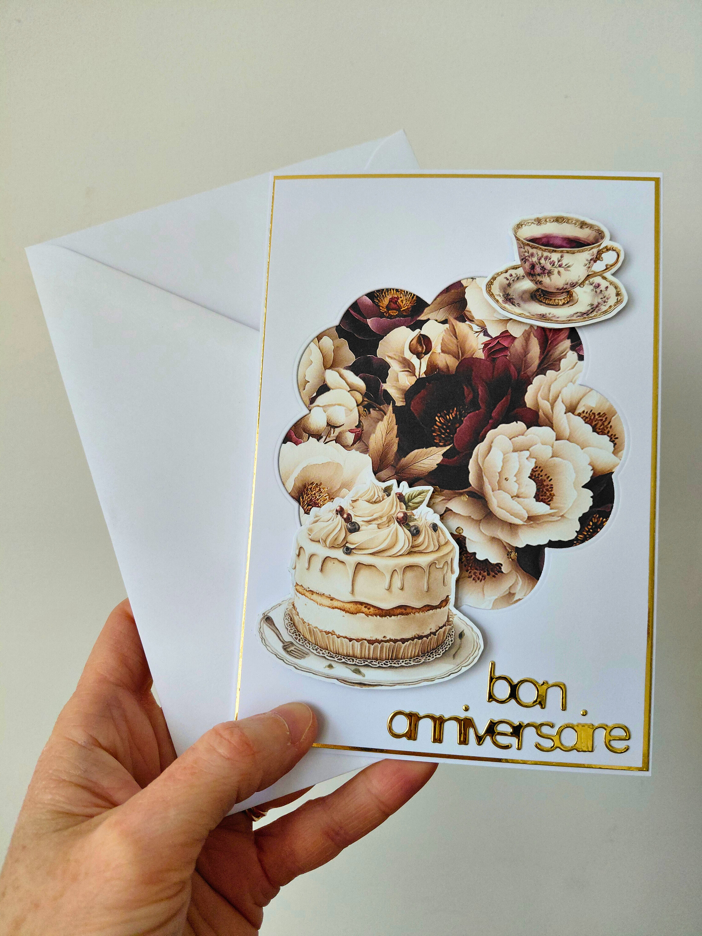 Carte florale "Plum and Caramel" - Modèles au choix