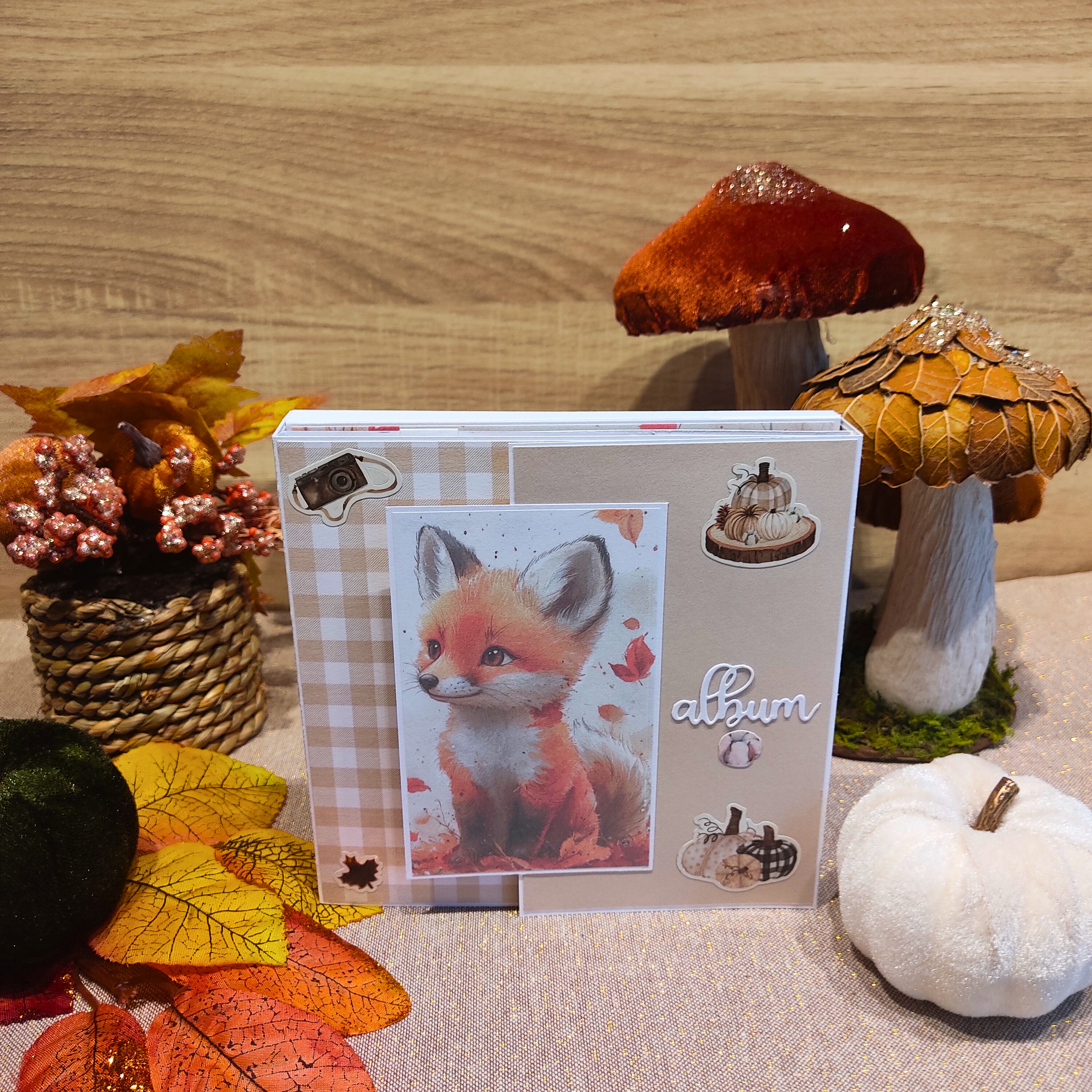 Mini Album Photos Automnal "Animaux de la forêt" - Modèle unique - Minimum 14 photos