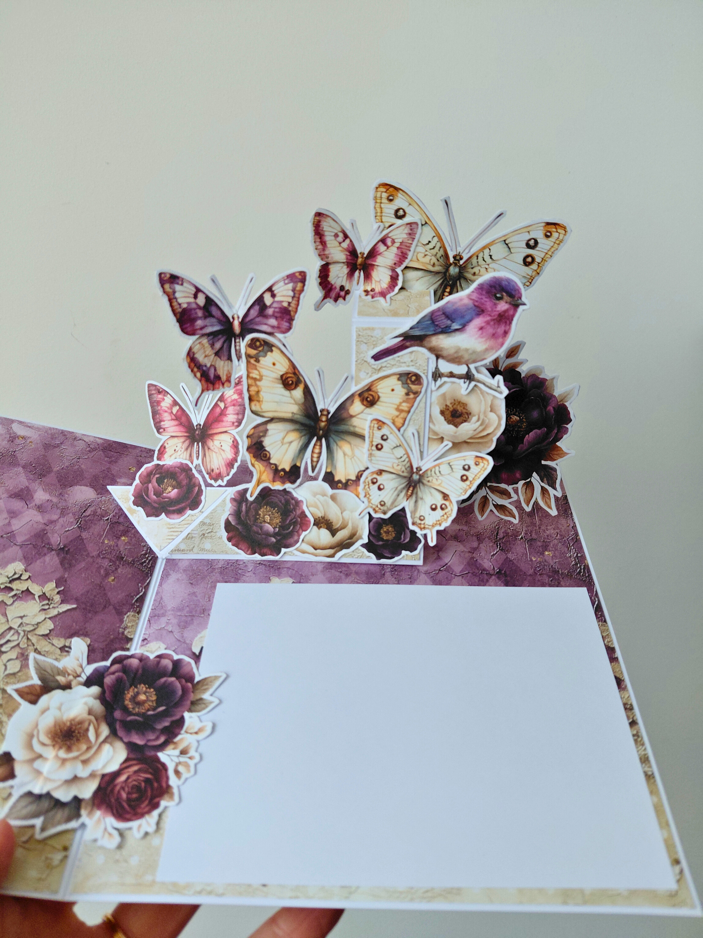 Carte d'anniversaire pop-up "Vive le Printemps"