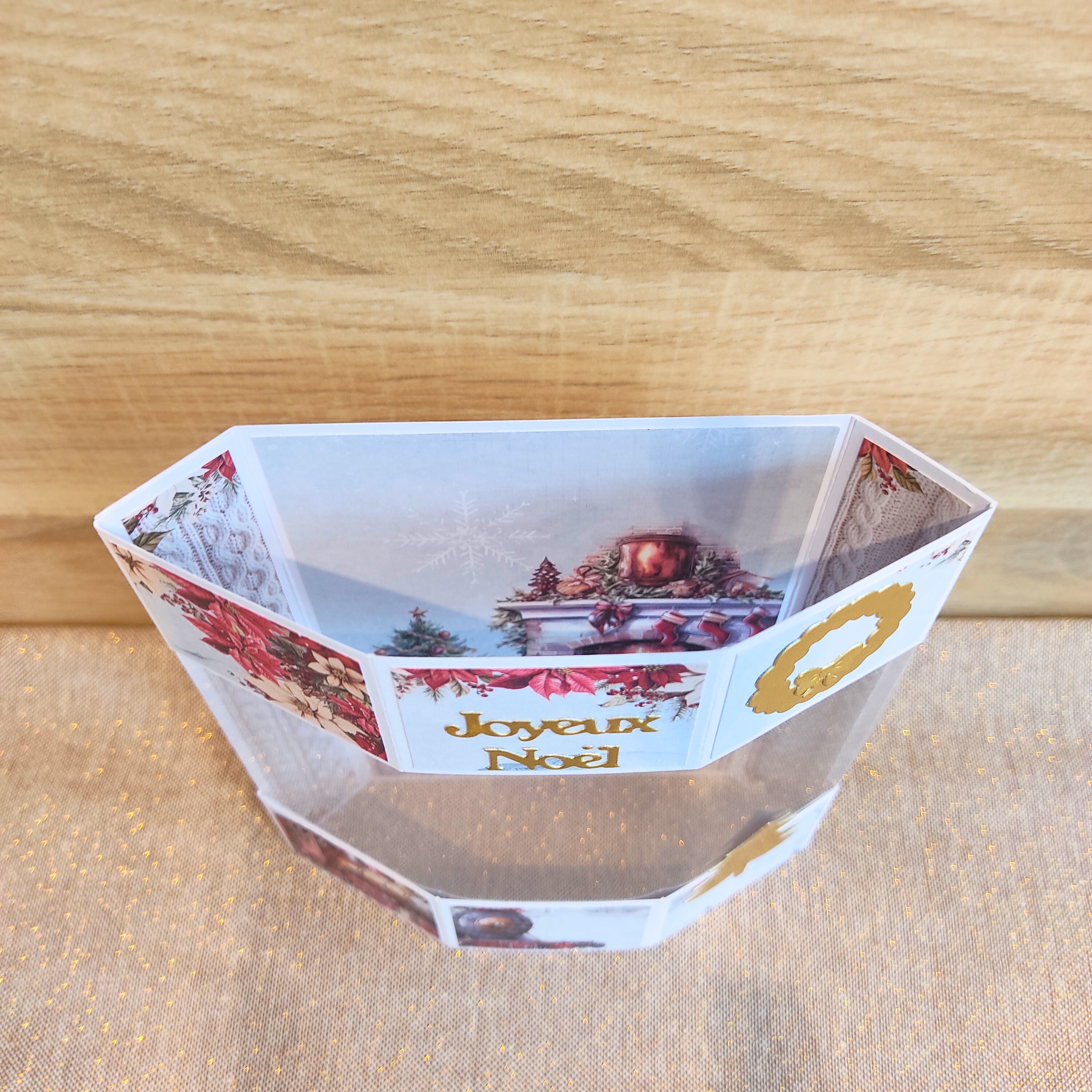 Carte de Voeux Fenêtre Pop-up "Maison de Noël"