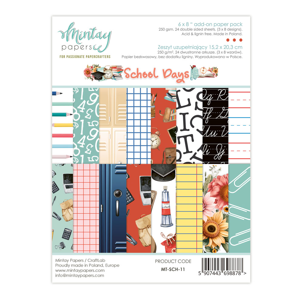 Mintay Papers - Collection School days - 15,2x20,3cm