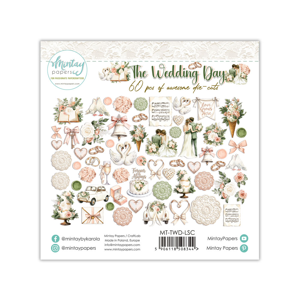Mintay Papers - Collection The wedding day - 60 die-cuts en papier
