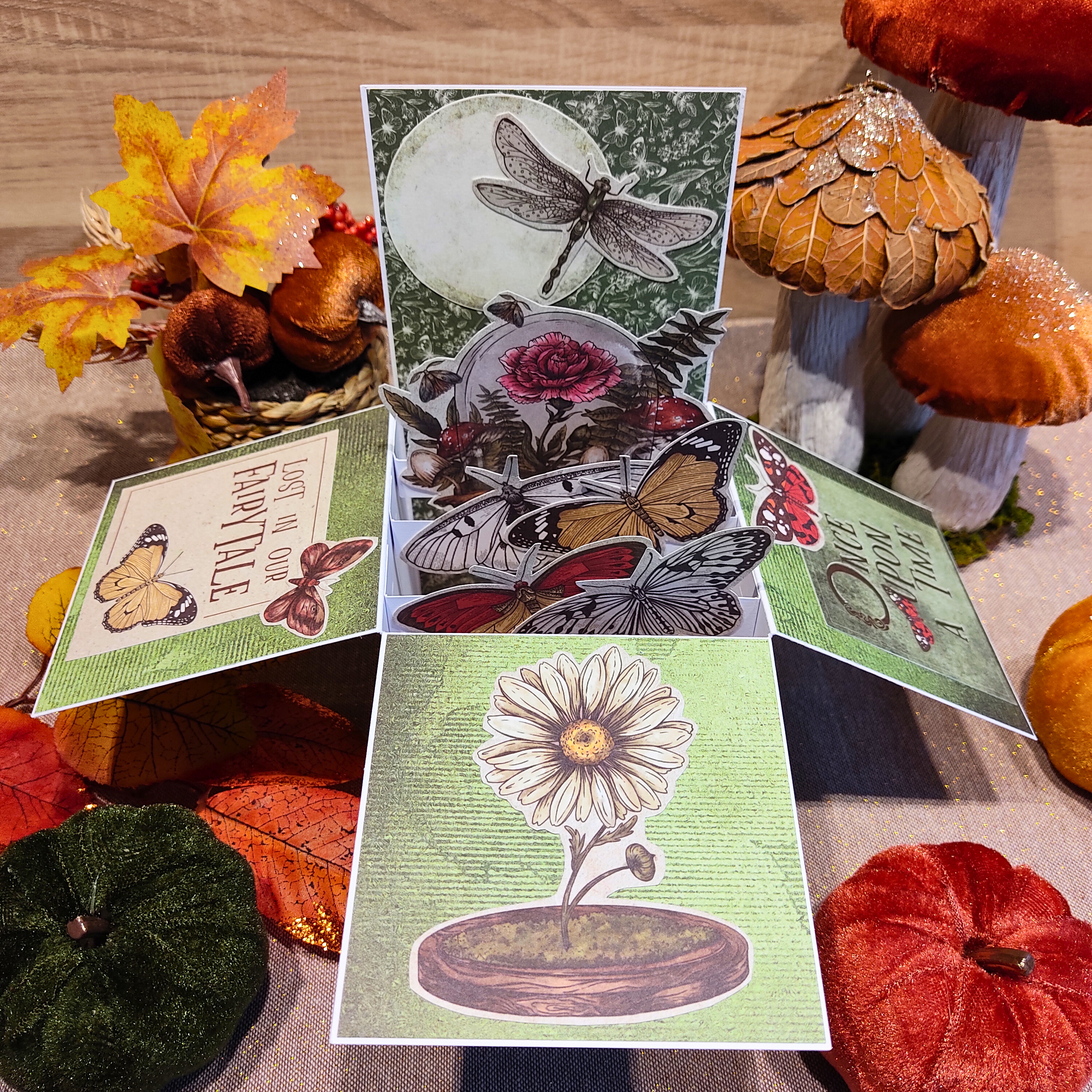 Carte de Voeux pop-up "Balade au jardin botanique"