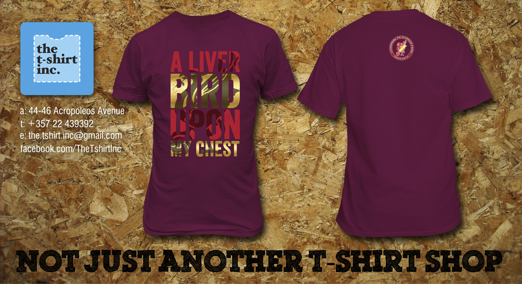 A Liverbird Upon My Chest T-Shirt, Burgundy  colour