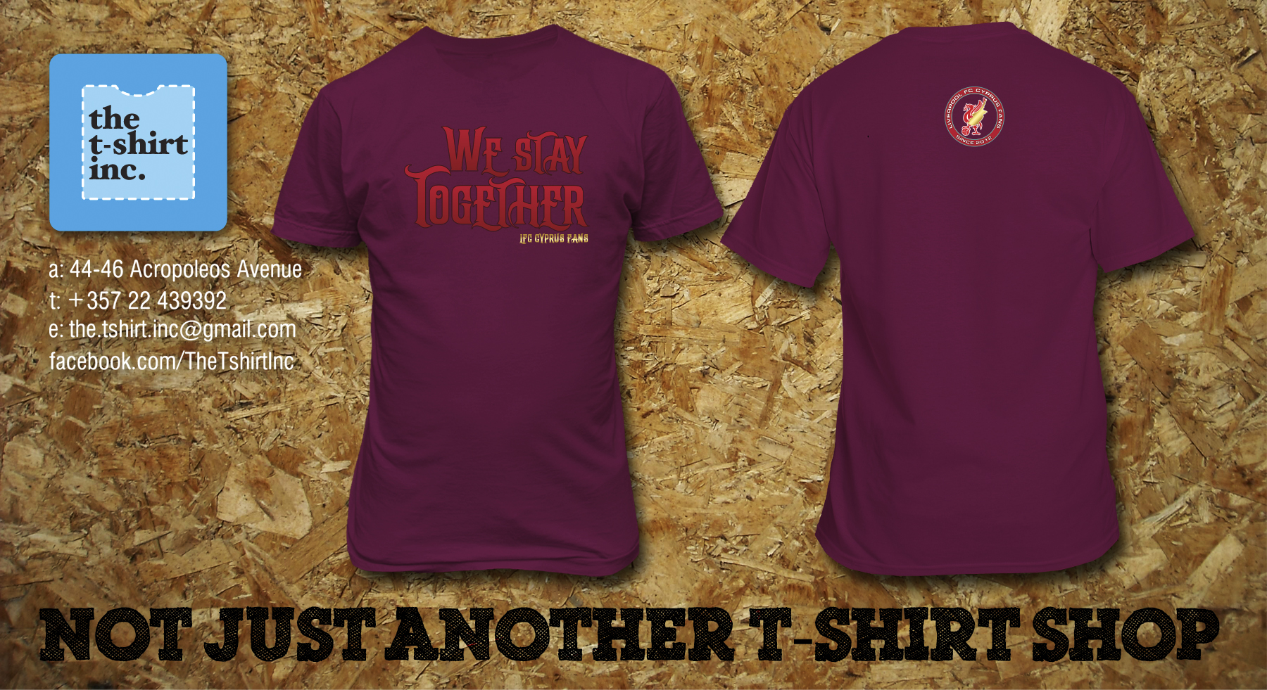 We Stay Together T-Shirt, Burgundy colour
