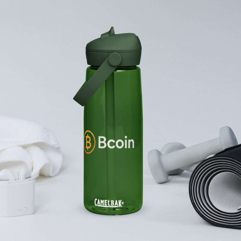 $BCOIN™ Executive Flip Straw Water Bottle